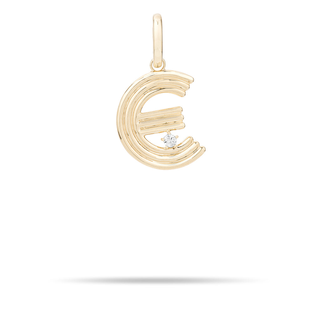 Groovy Diamond Initial Hinged Charm