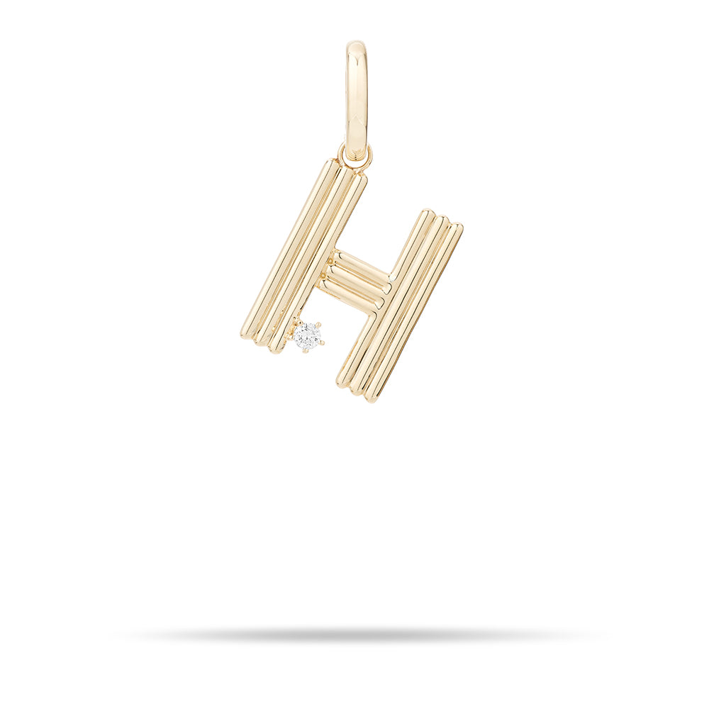 Groovy Diamond Initial Hinged Charm