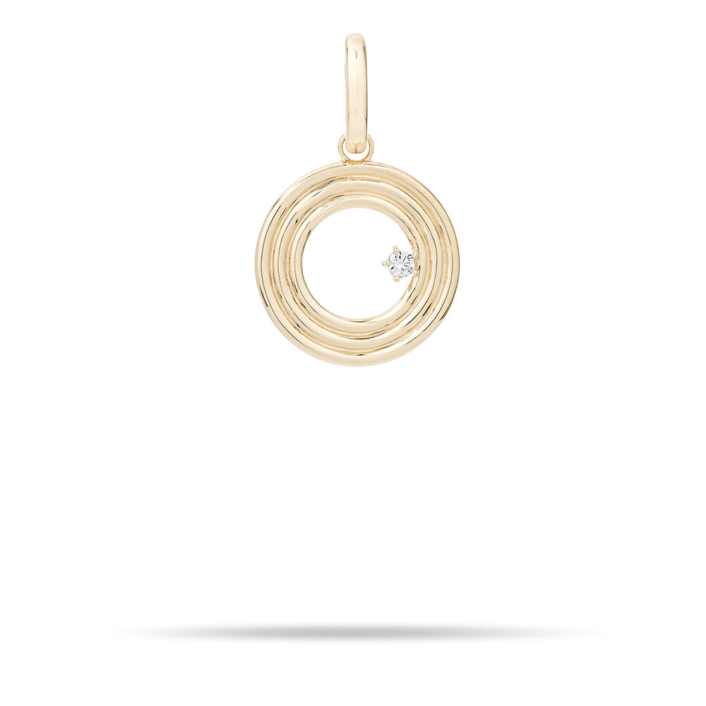 Groovy Diamond Initial Hinged Charm