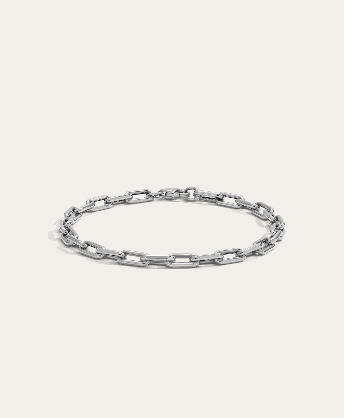 4mm Italian Chain Link Bracelet in Sterling Silver