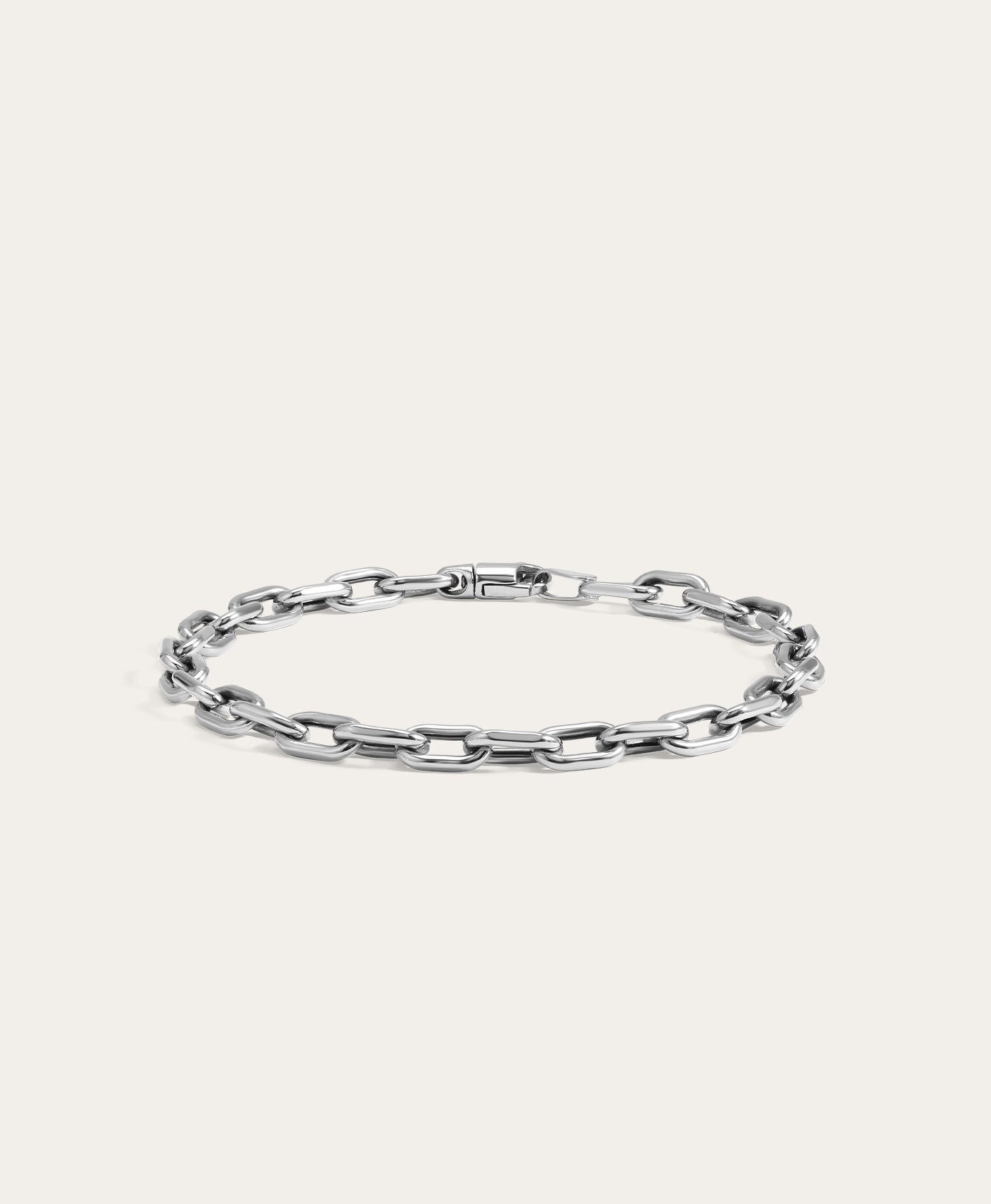 4mm Italian Chain Link Bracelet in Sterling Silver