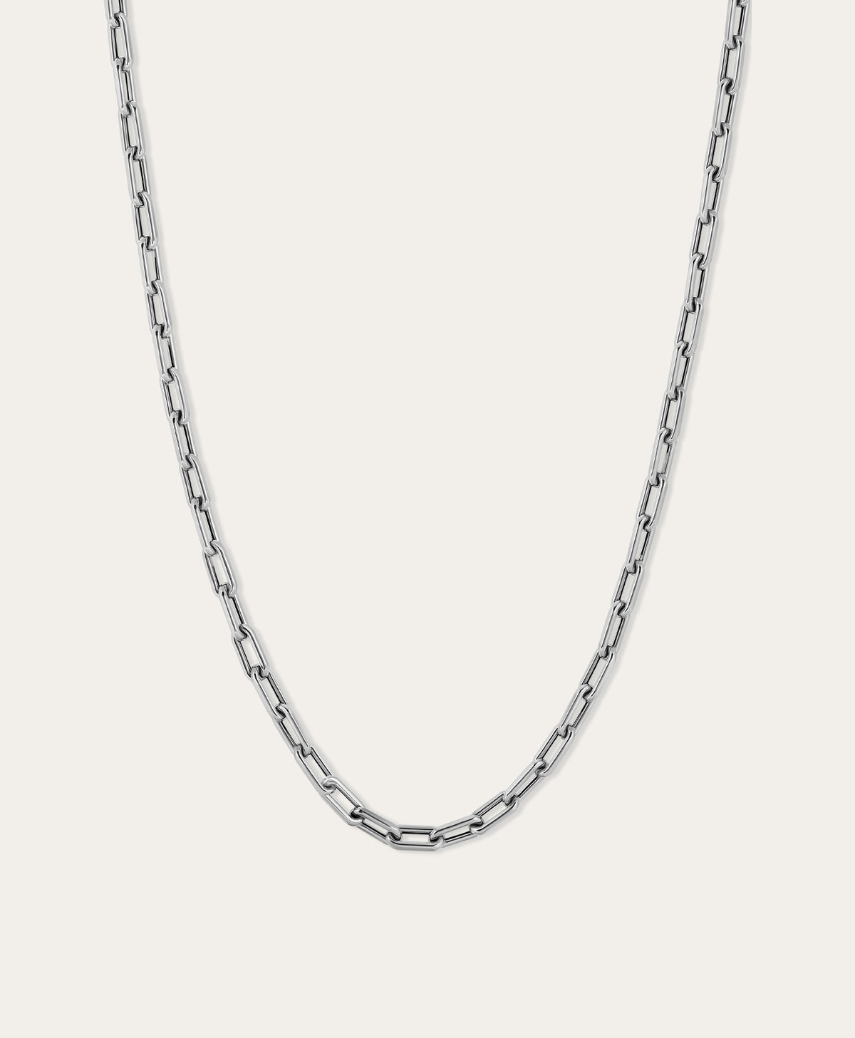 4mm Italian Chain Link Necklace in Sterling Silver