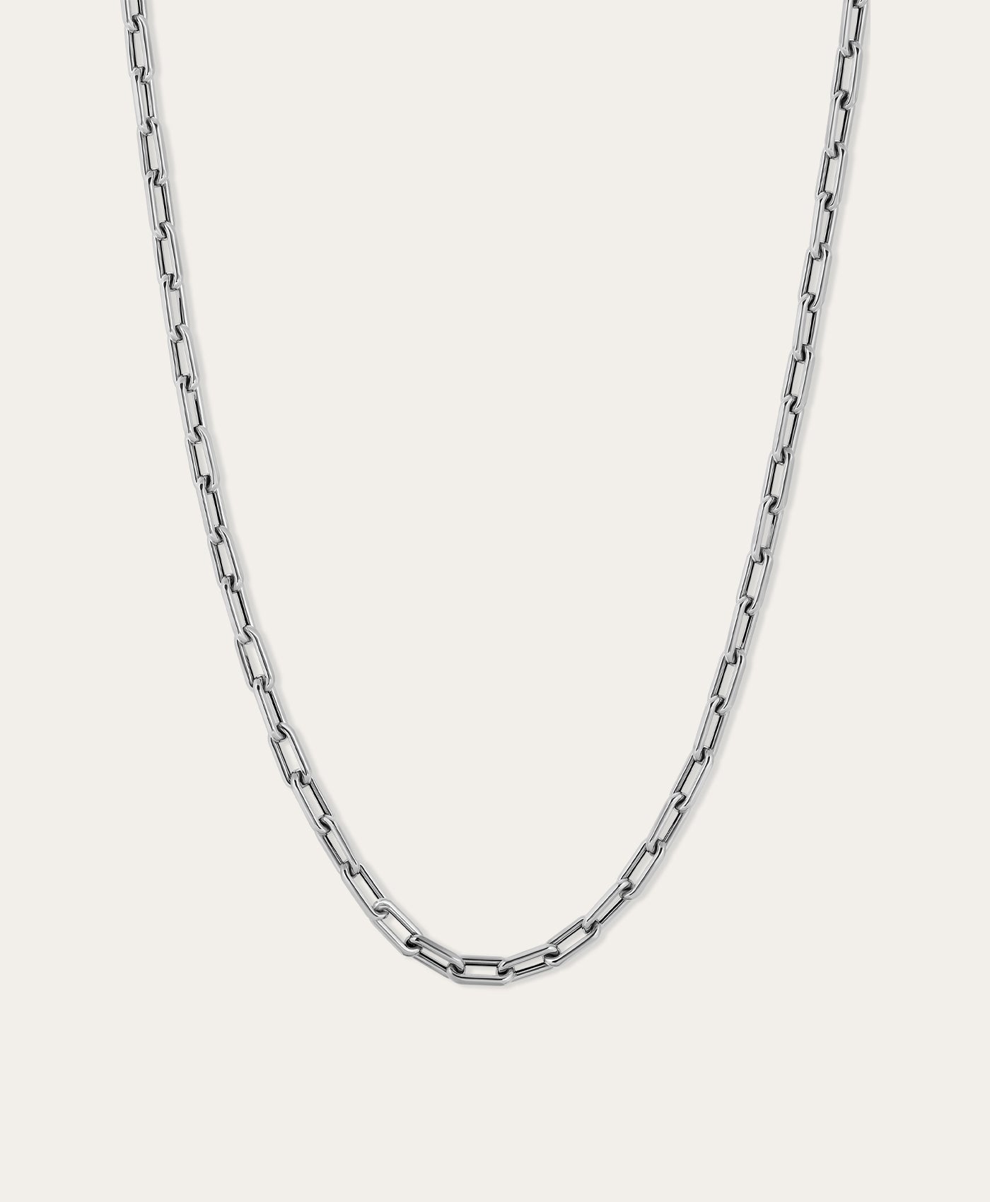 4mm Italian Chain Link Necklace in Sterling Silver