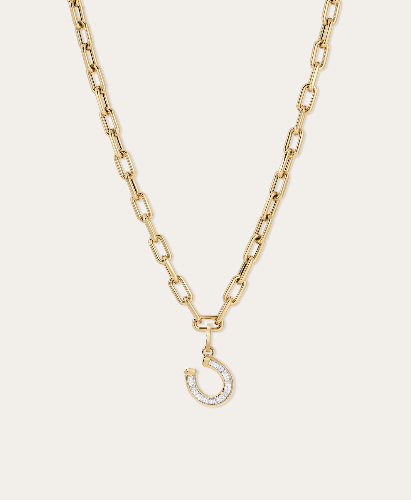 Baguette Horseshoe Hinged Charm