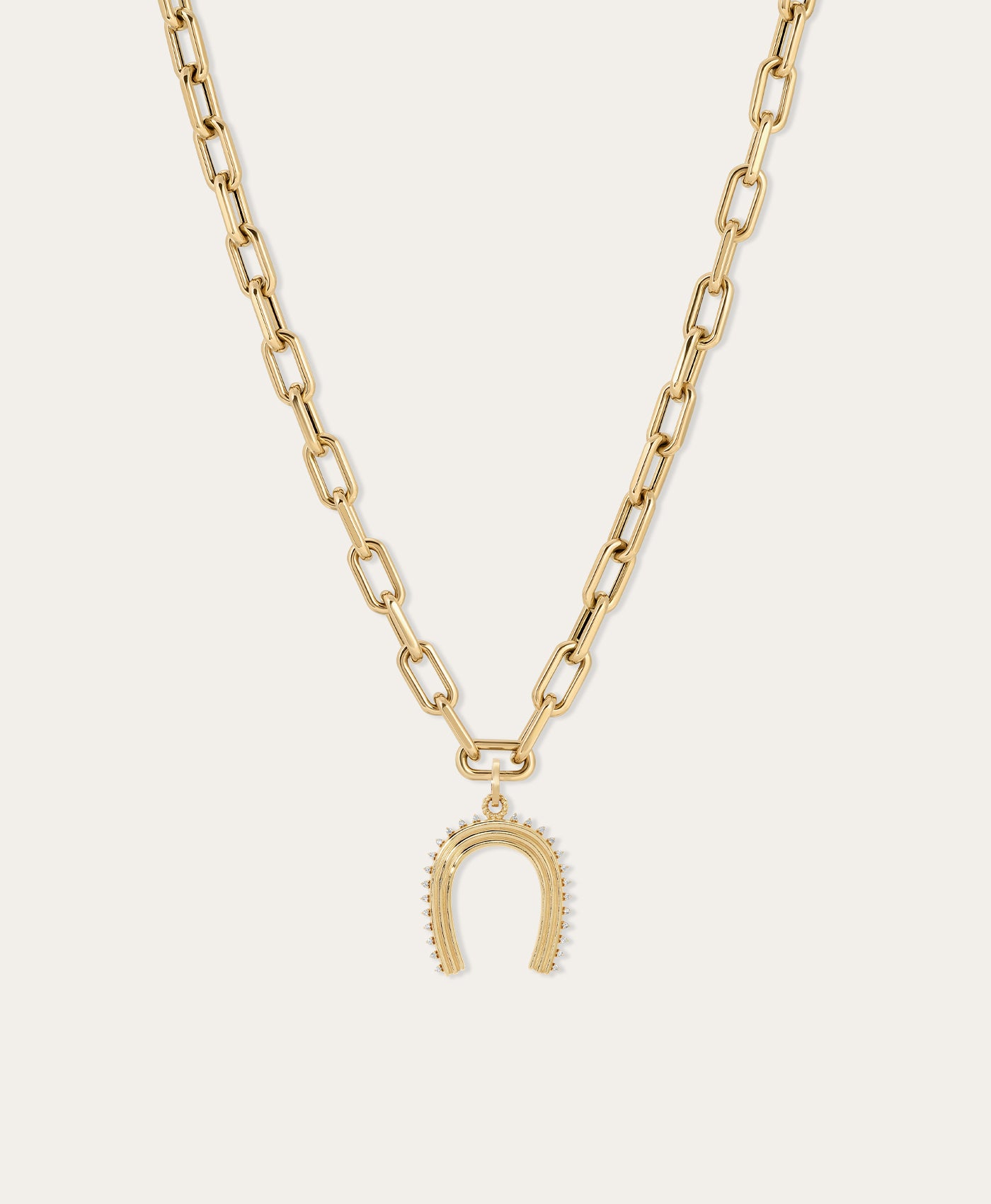 Groovy XL Diamond Horseshoe Hinged Charm