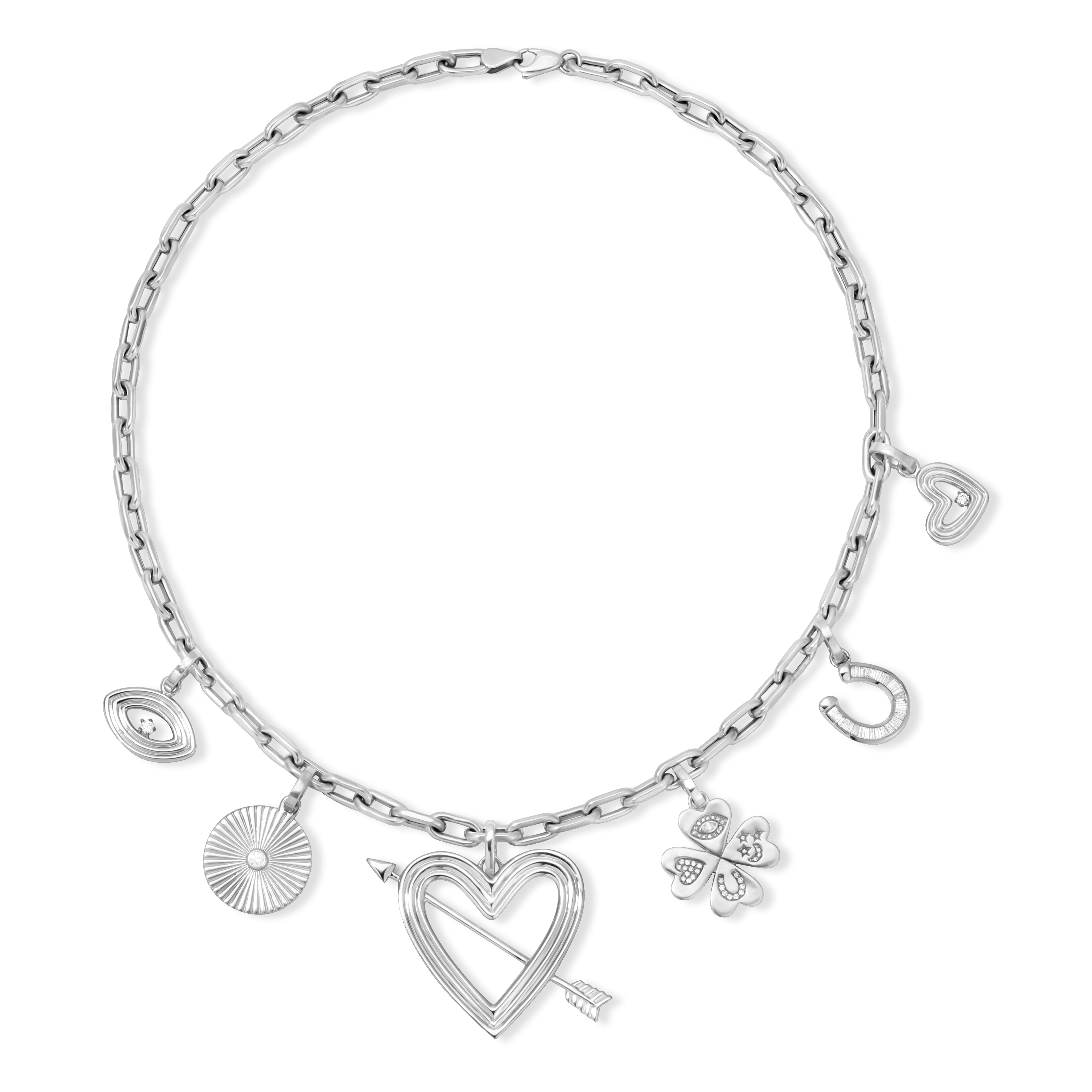 Eye Love Luck Luxe Charm Necklace in Sterling Silver