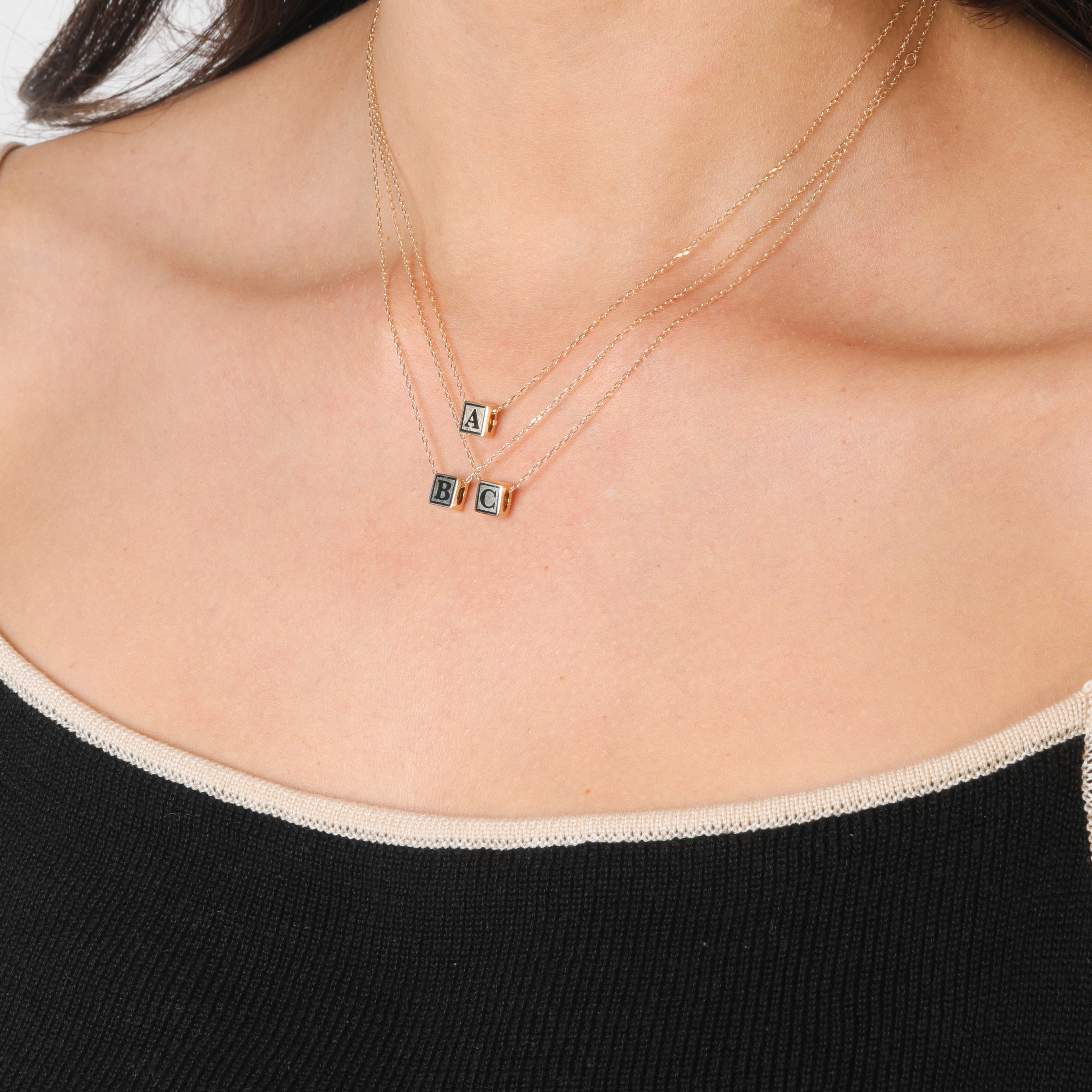 Ceramic Initial Mini Bead