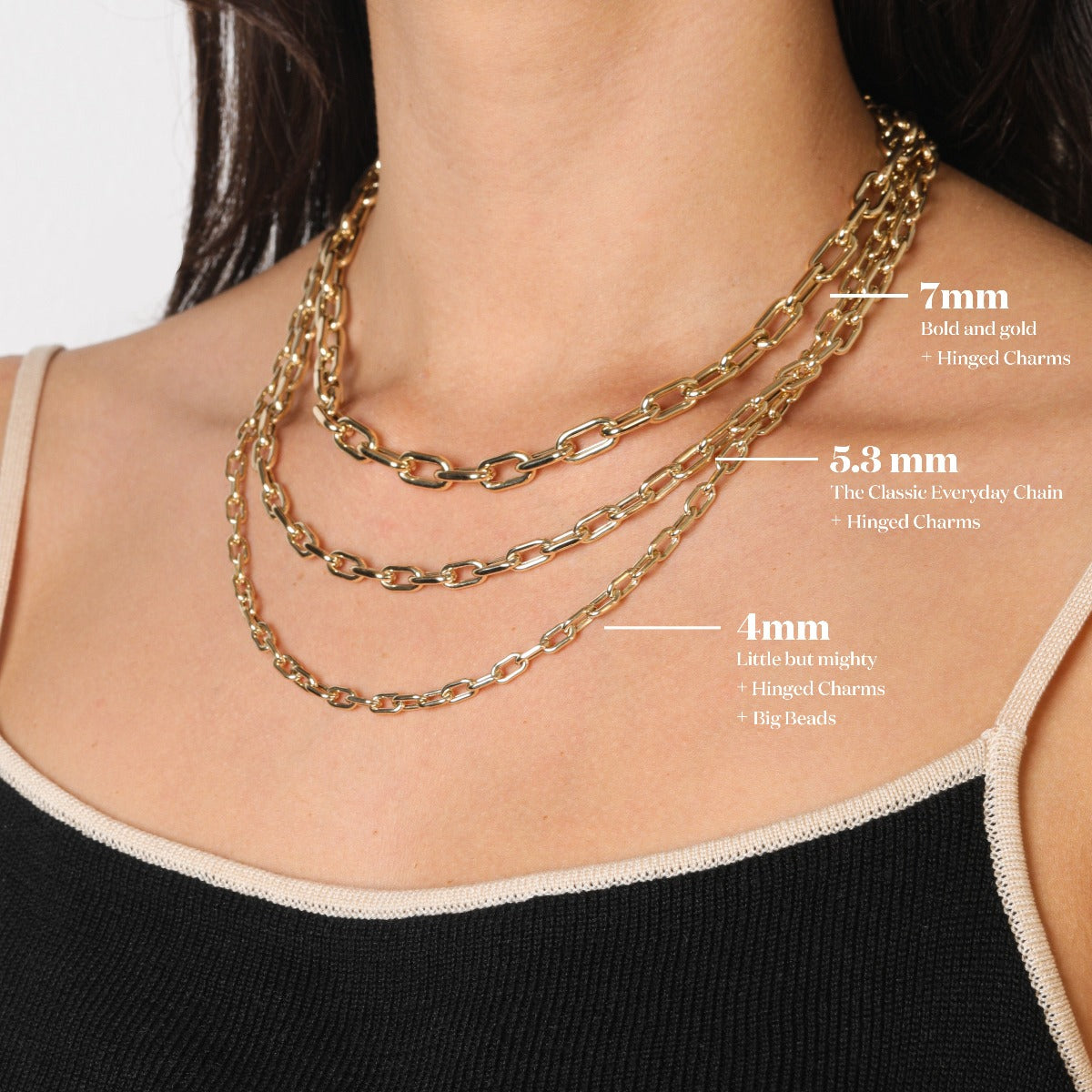 4mm Italian Chain Link Necklace