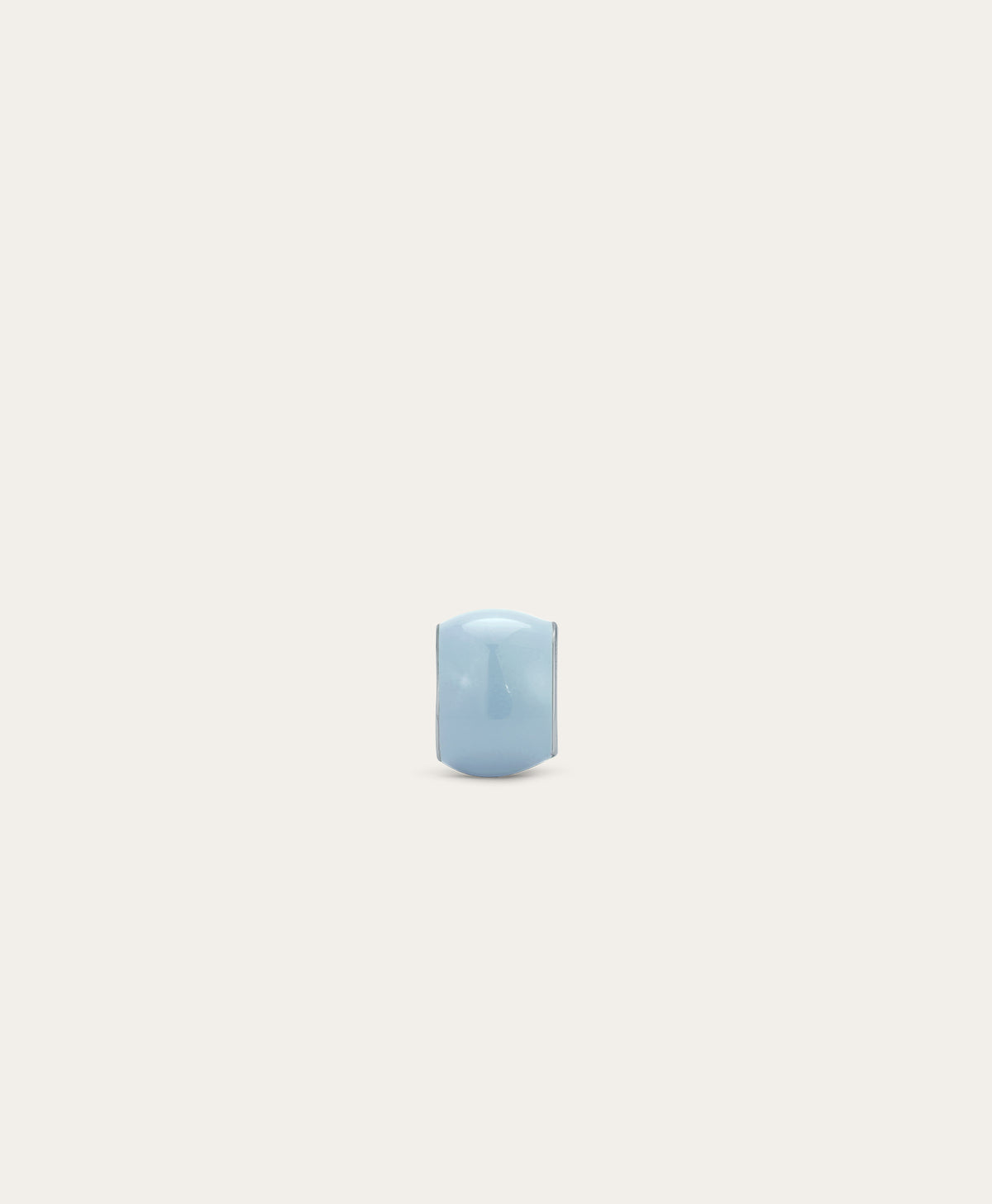 Wide Arctic Blue Enamel Mini Bead