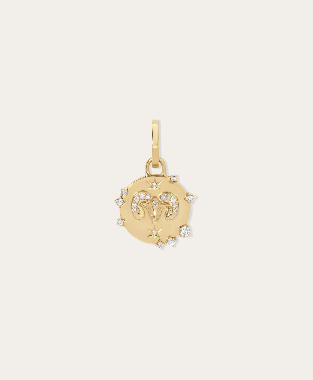 Zodiac Diamond Aries Hinged Charm