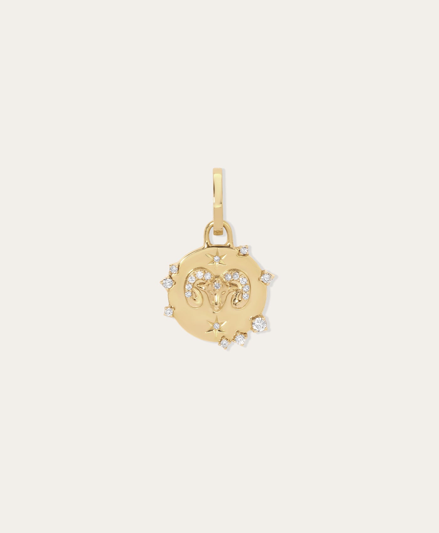Zodiac Diamond Aries Hinged Charm