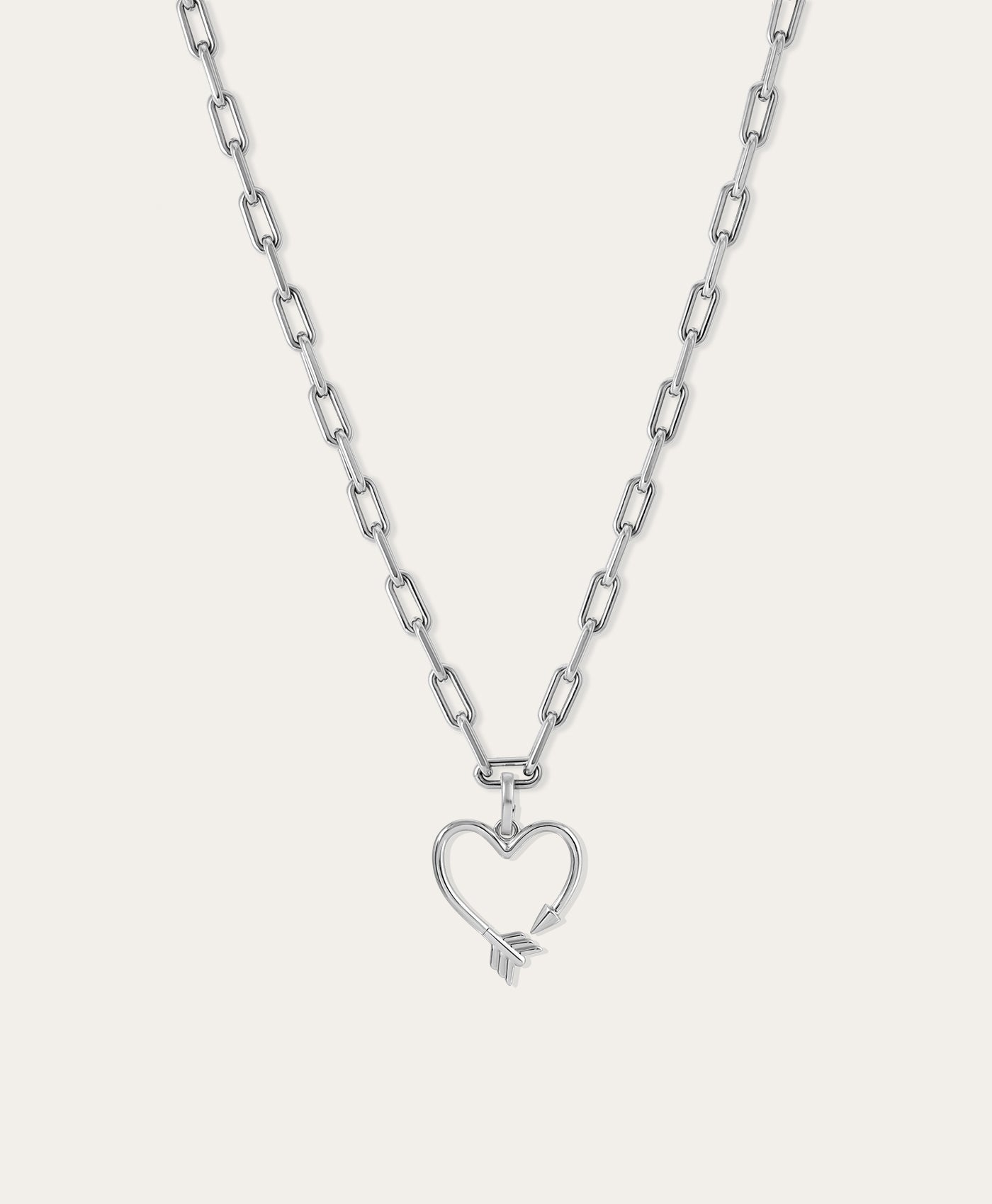 Arrow Heart Hinged Charm for Mini Beads in Sterling Silver