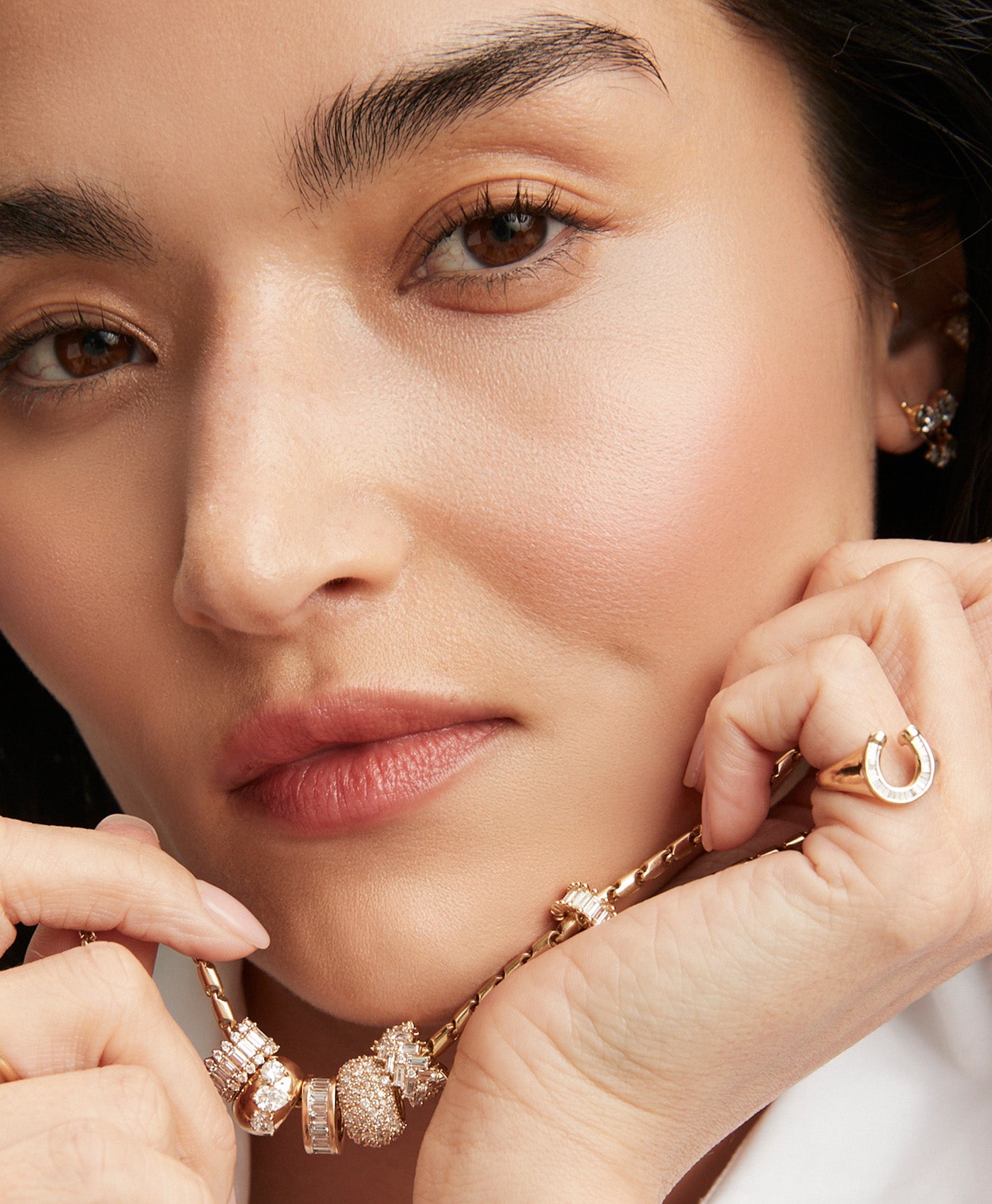 Baguette Horseshoe Signet Ring