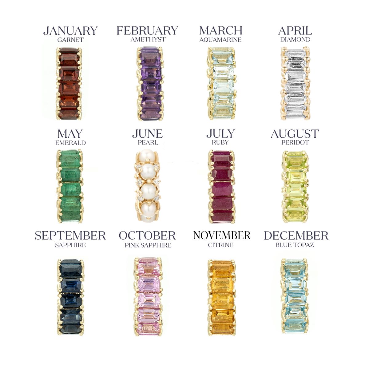 Diamond Prong Set Baguette Big Bead - Lab Grown