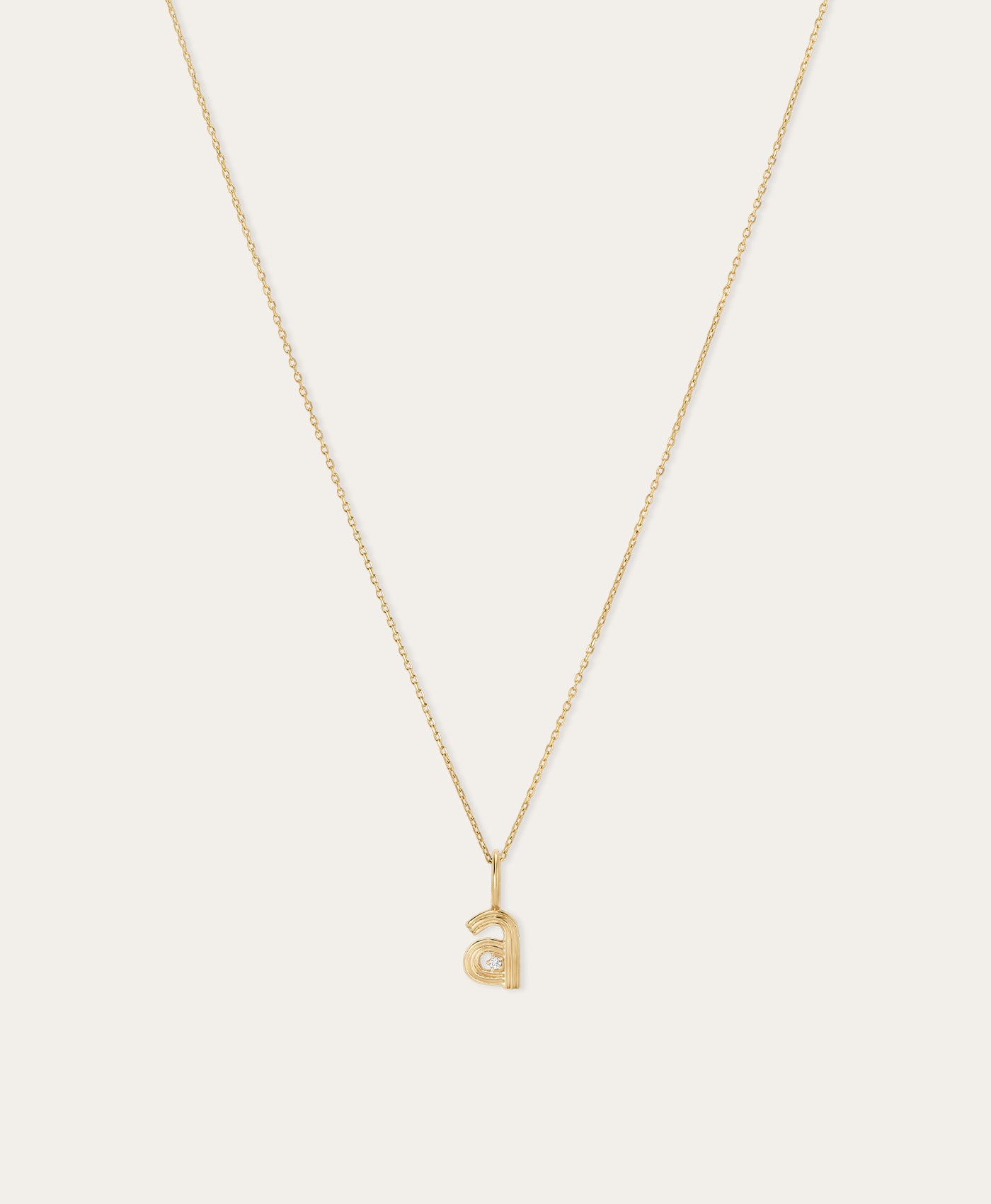 Groovy Diamond Initial Mini Charm