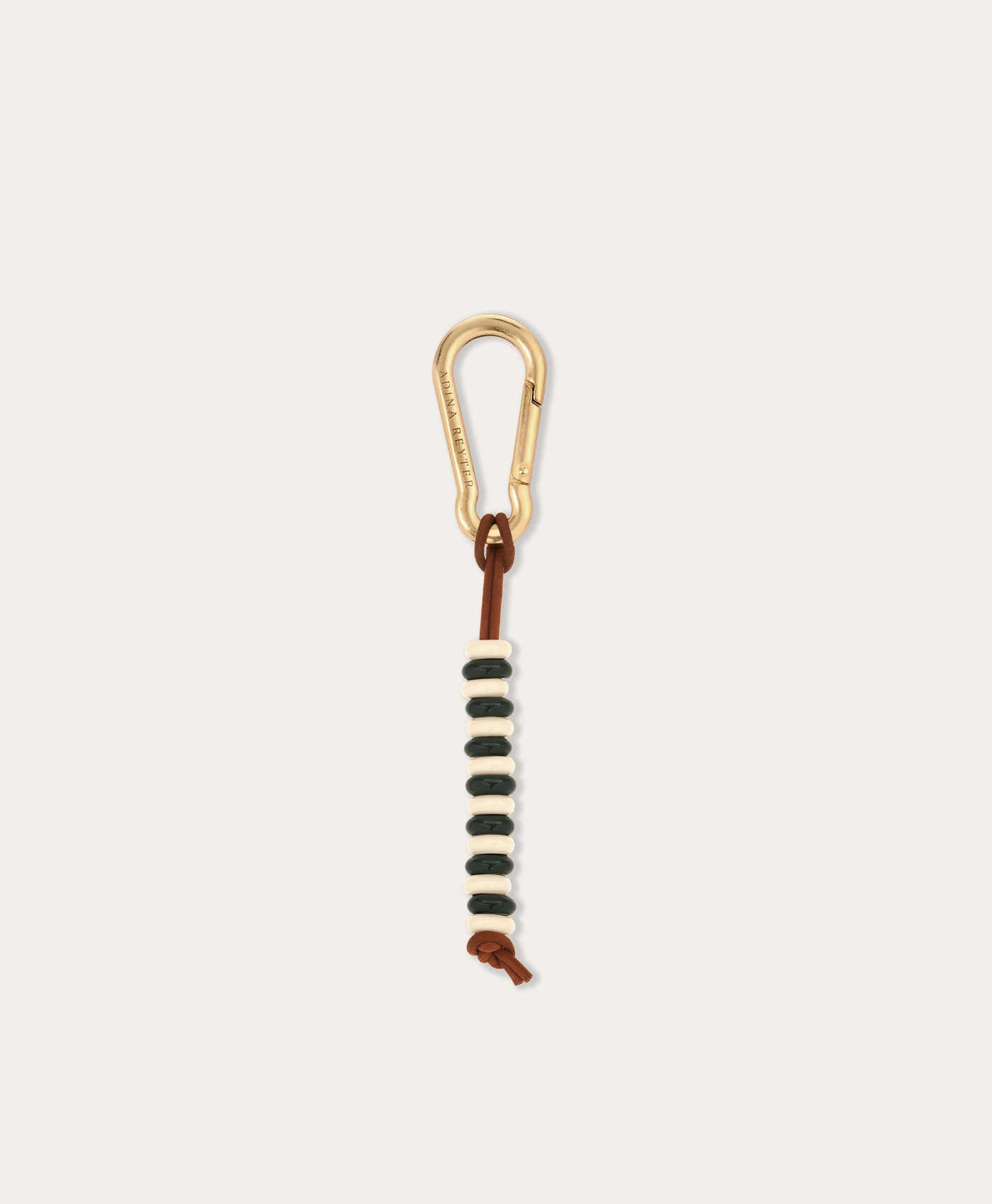 Cabana Stripes Enamel Big Bead Bag Charm