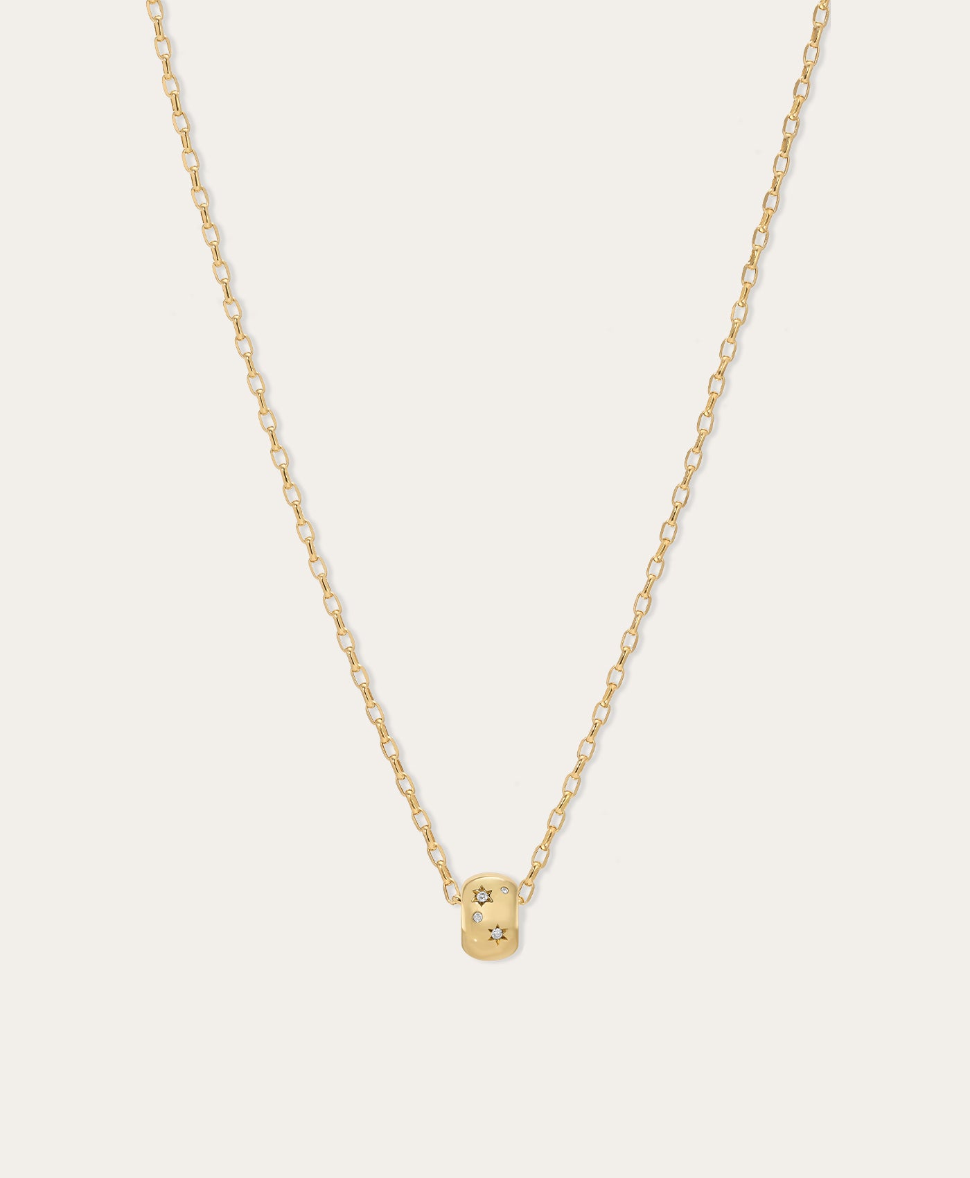 Celestial Diamond Big Bead Necklace