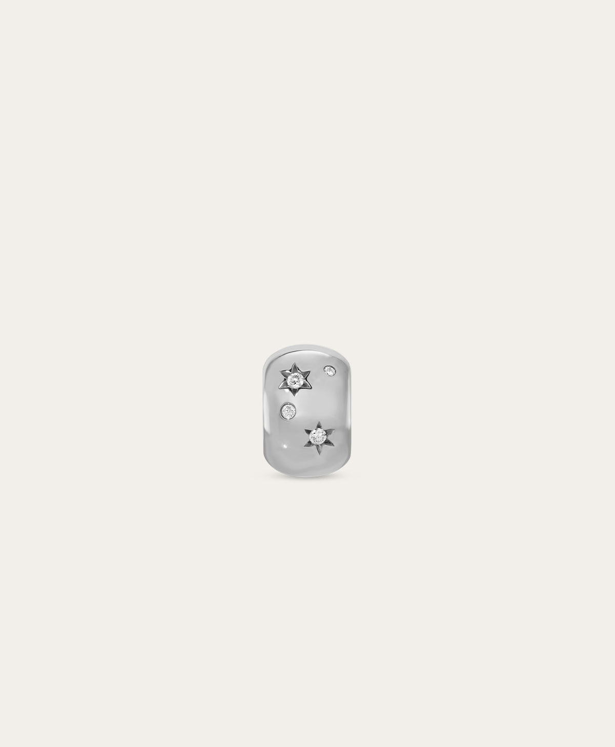 Celestial Diamond Big Bead in Sterling Silver