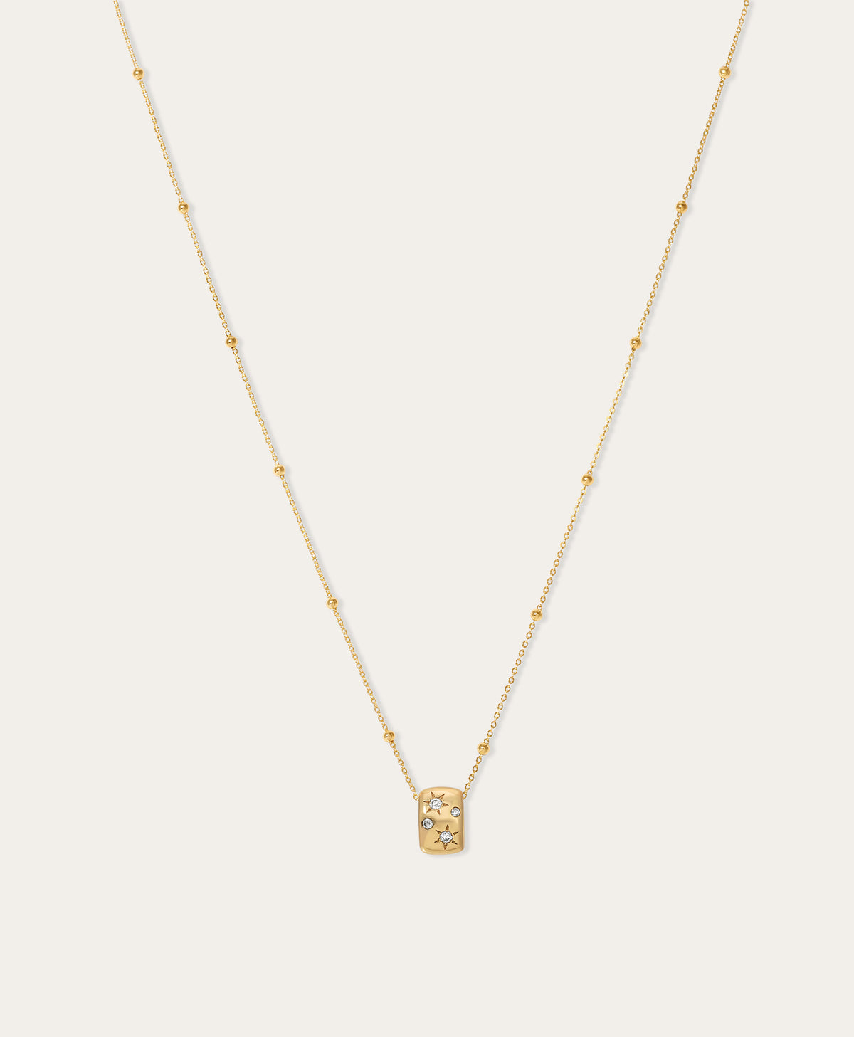 Celestial Diamond Mini Bead Necklace