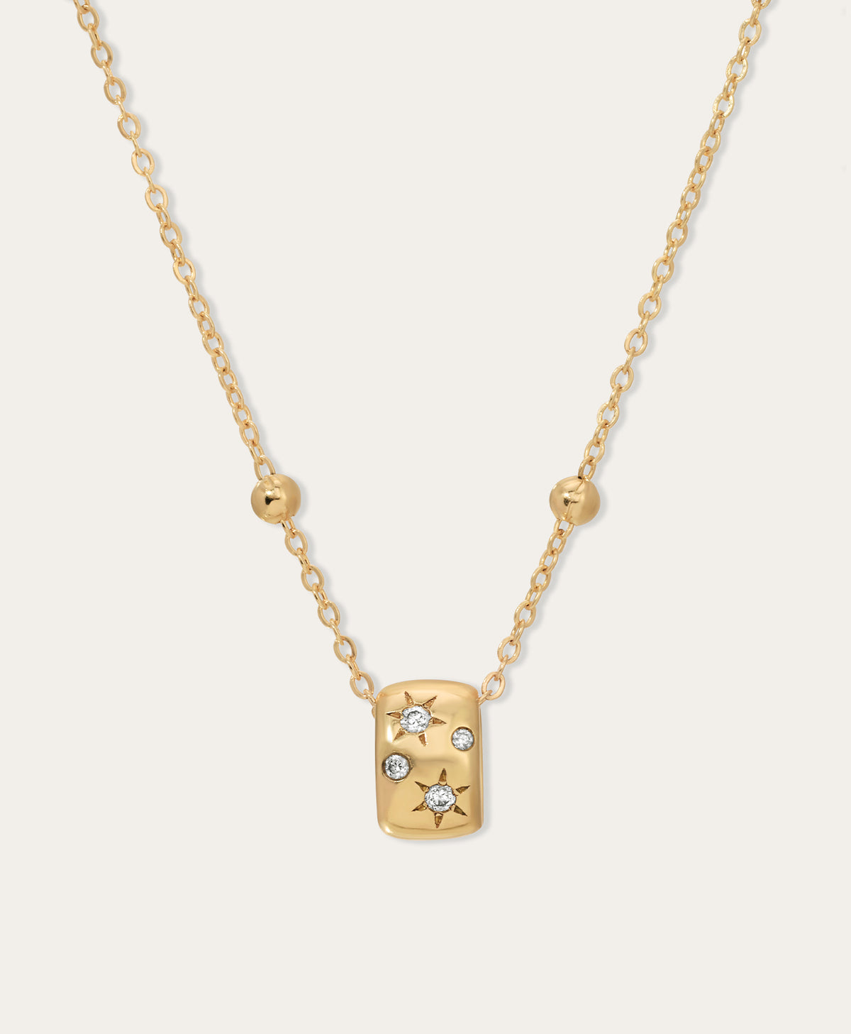 Celestial Diamond Mini Bead Necklace