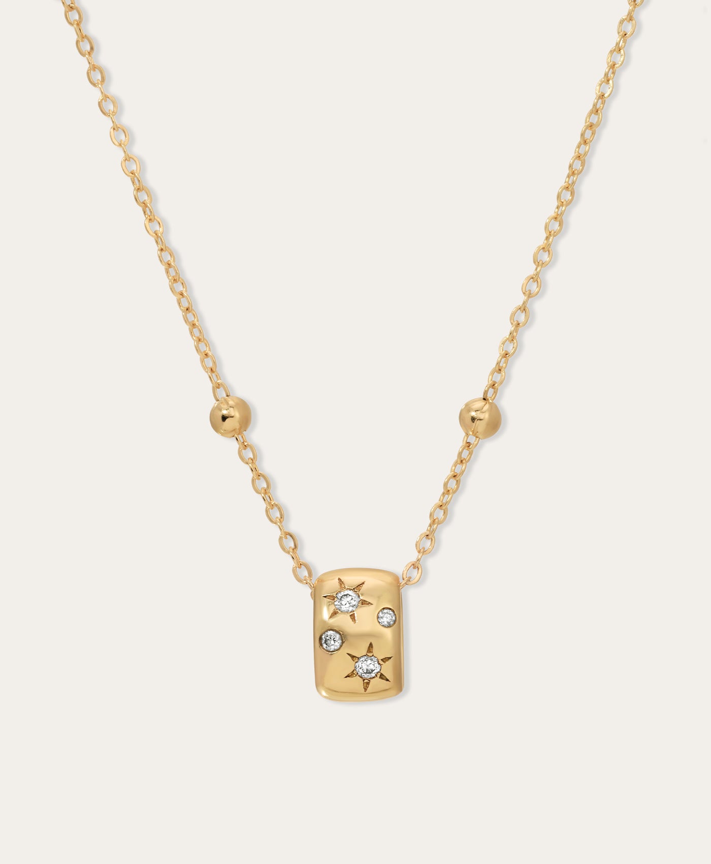 Celestial Diamond Mini Bead Necklace