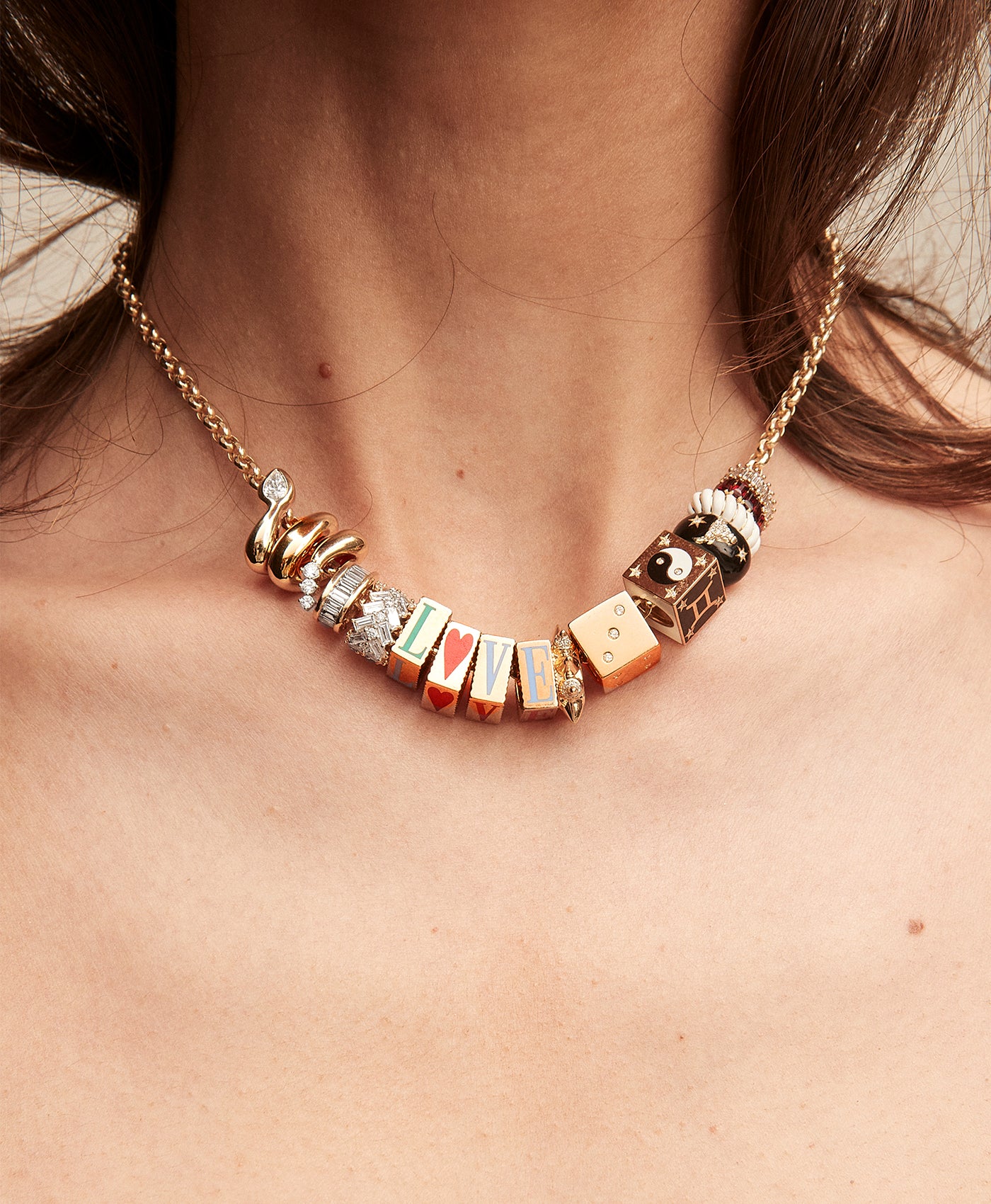 Ceramic Fluted Initial Big Bead