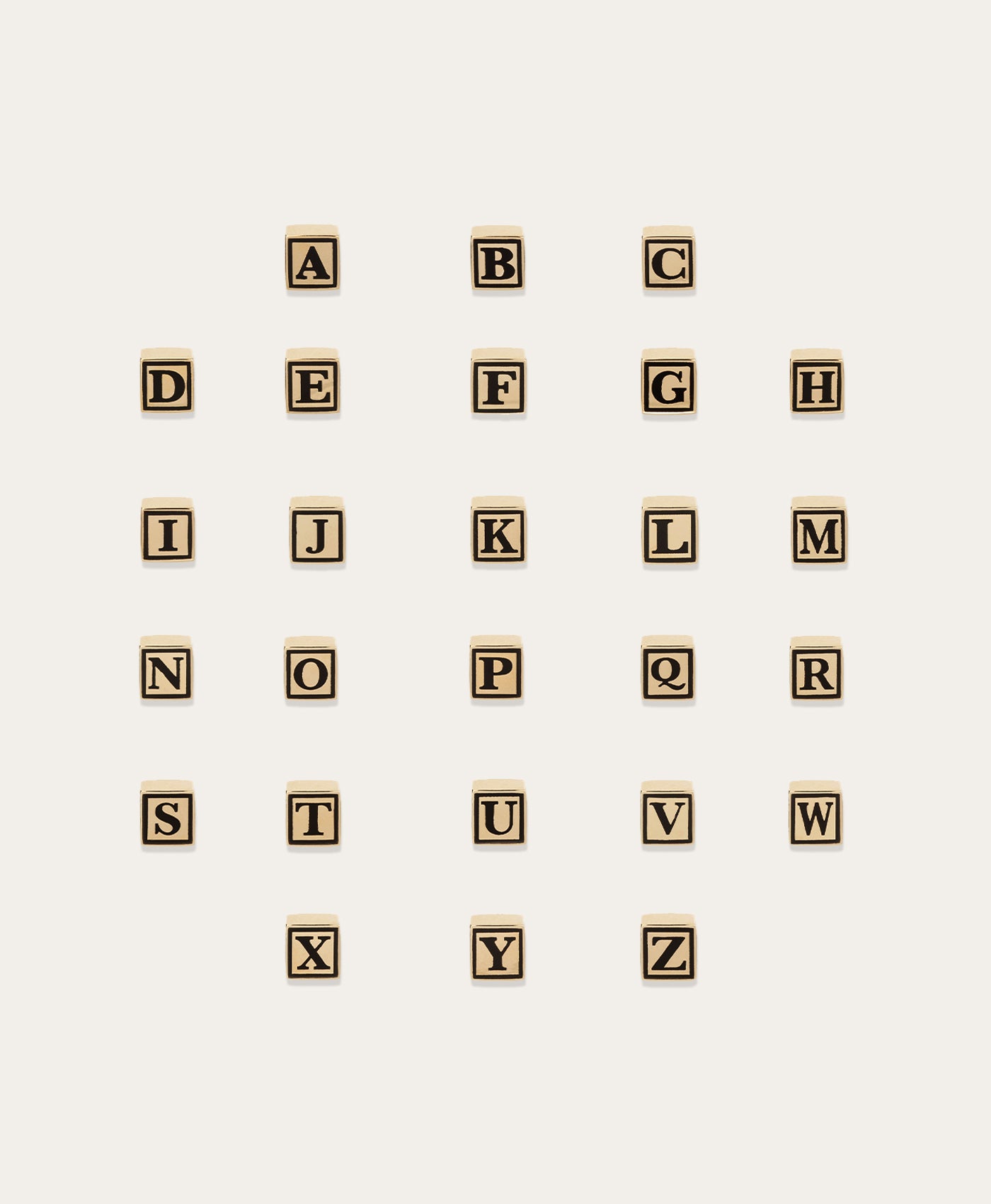 Ceramic Initial Mini Bead