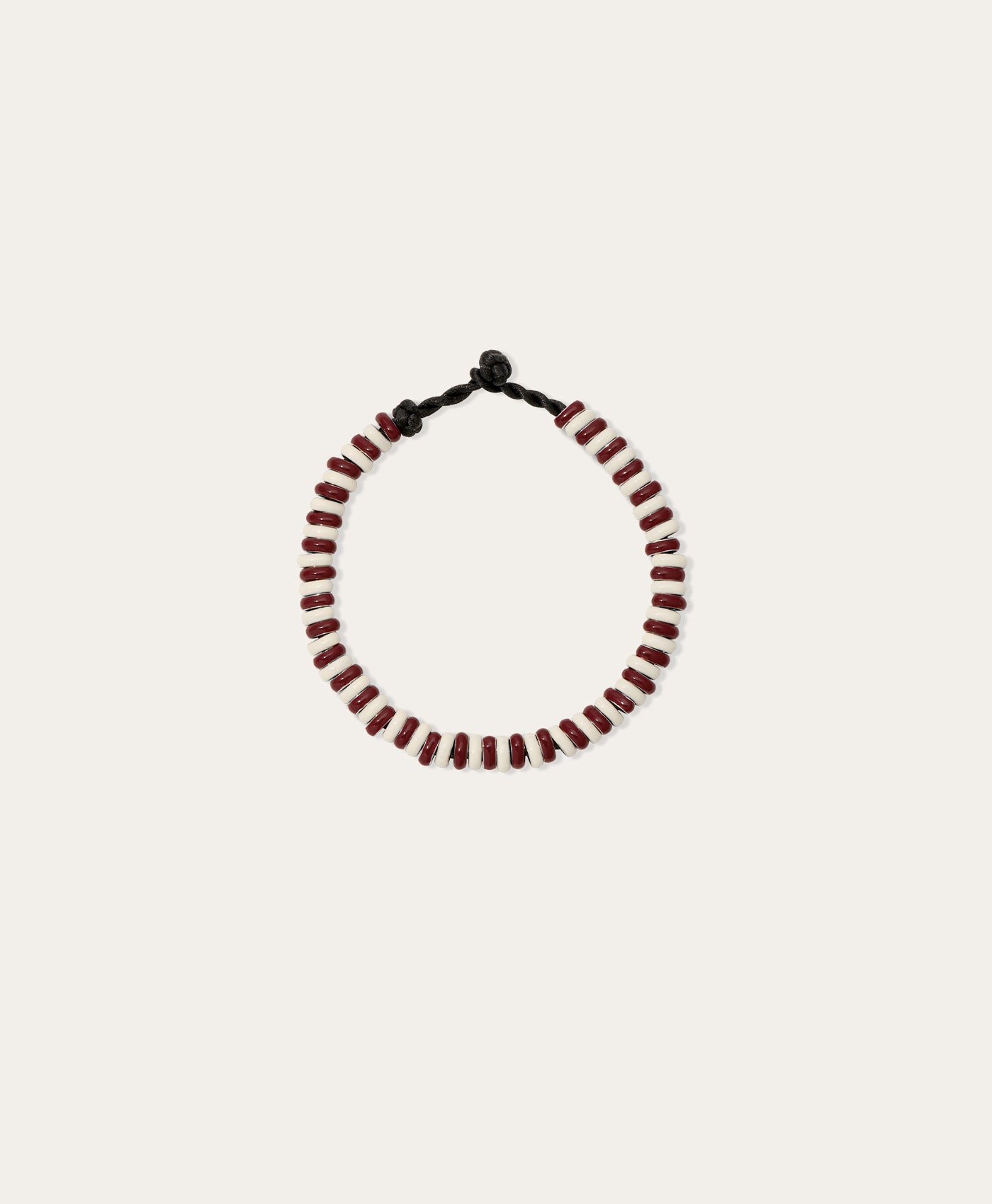 Cherry Soda Stripes Full Enamel Mini Bead Bracelet