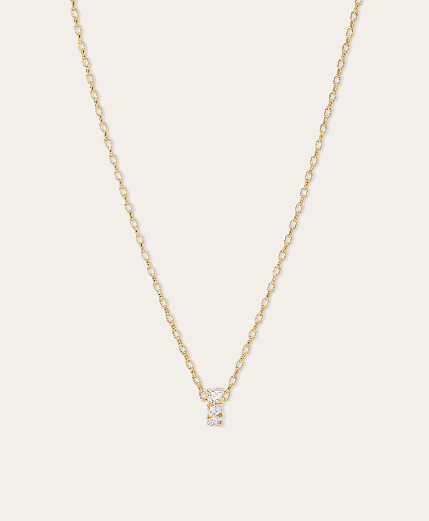 Choose Your Diamond Big Bead 2mm Italian Chain Necklace