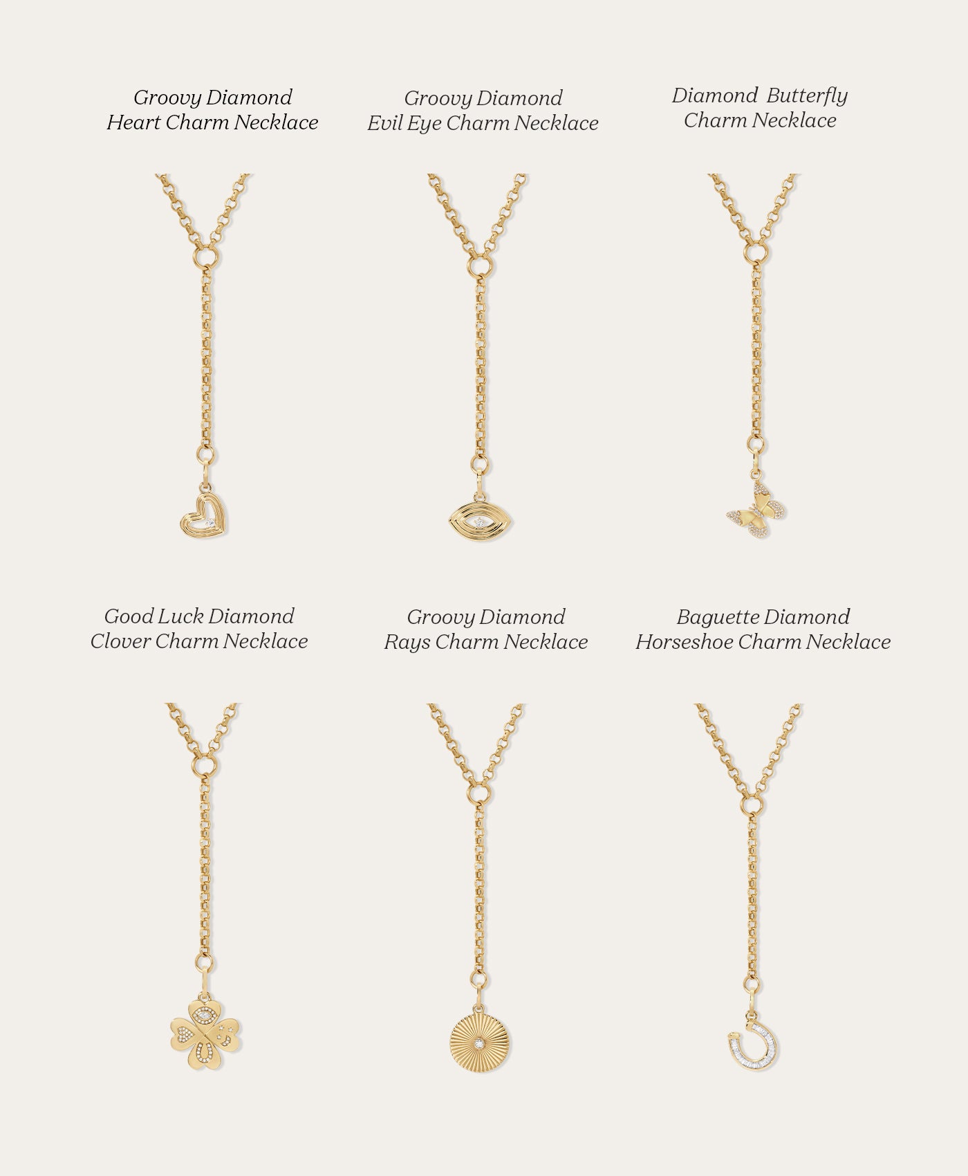 Choose Your Talisman Diamond Lariat Necklace