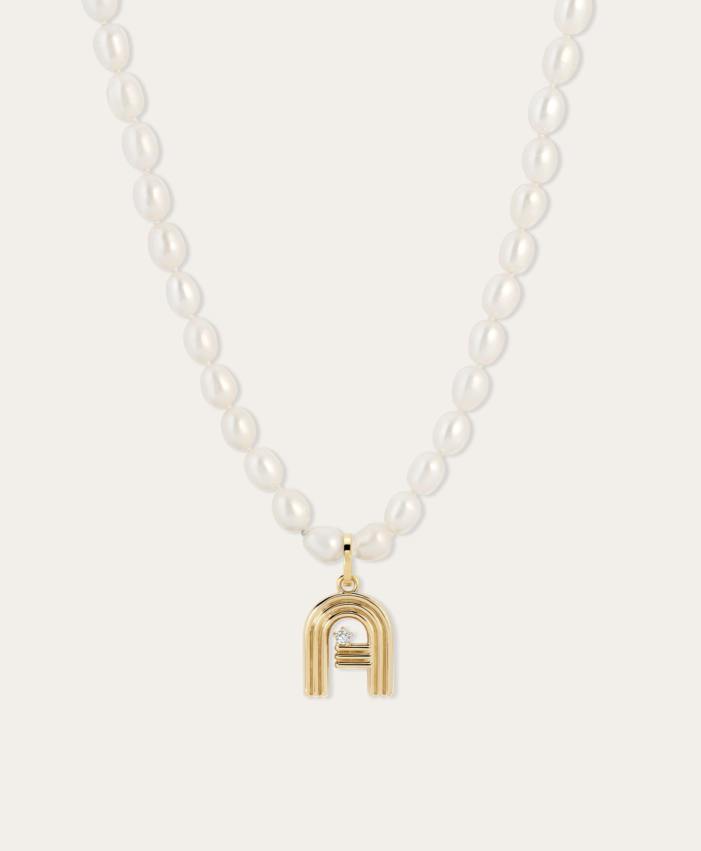 Groovy Diamond Initial Hinged Charm