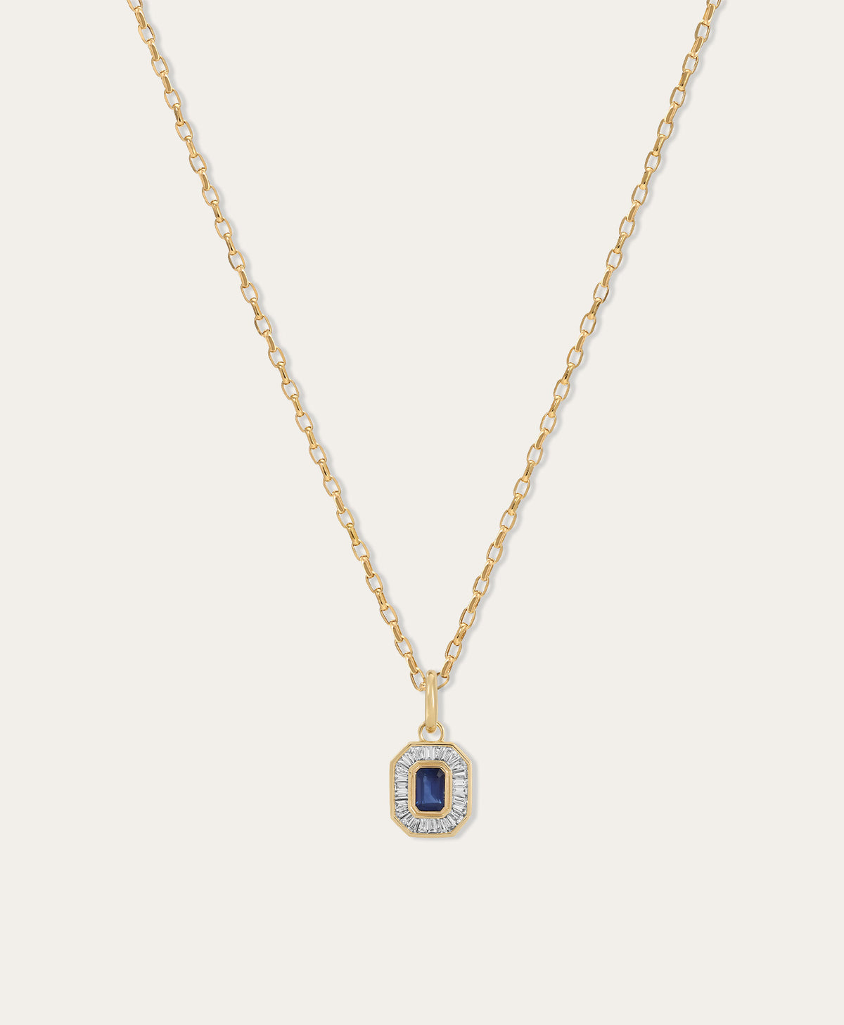 Deco Diamond + Sapphire Hinged Charm