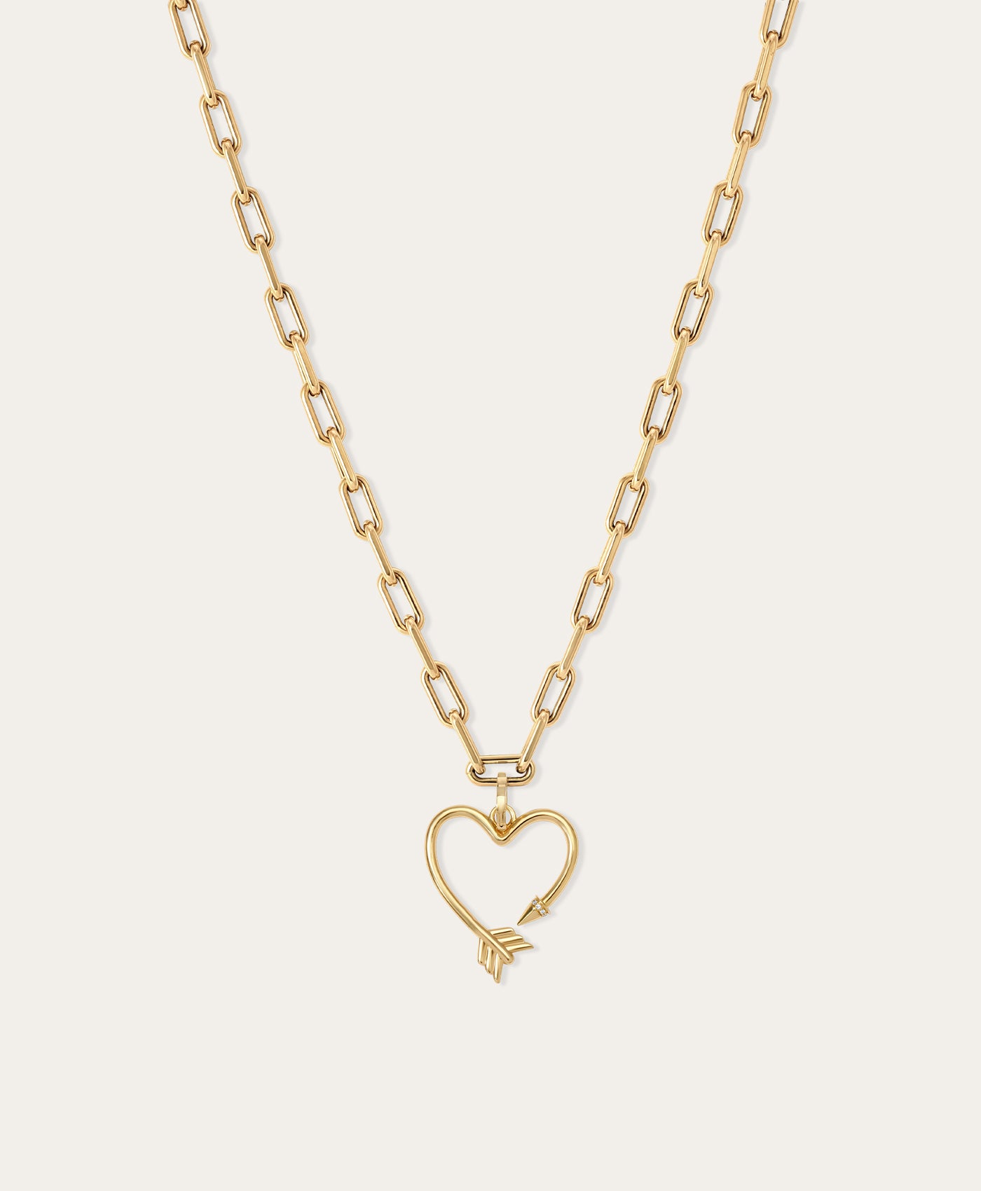 Diamond Arrow Heart Hinged Charm for Mini Beads