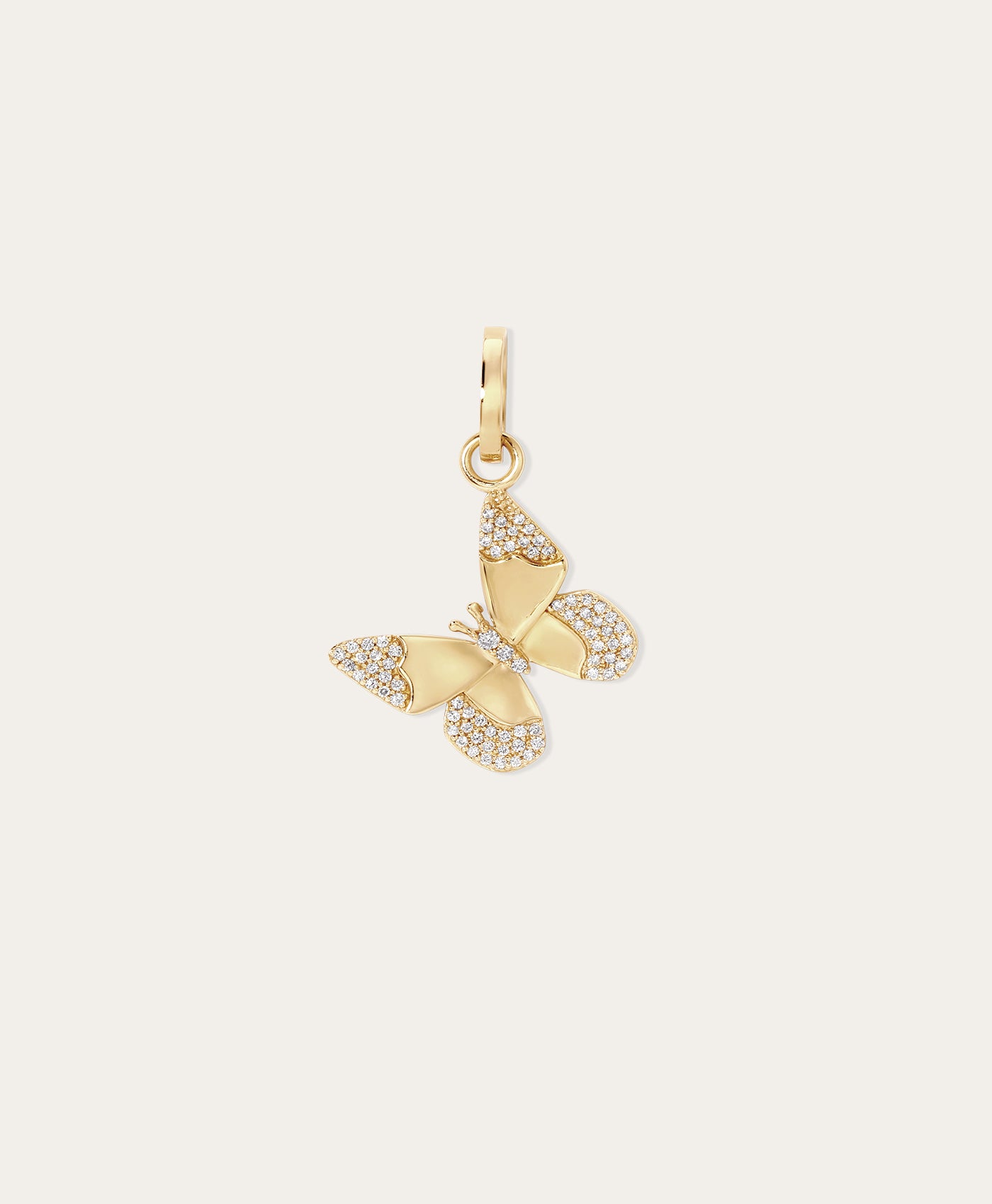 Diamond Butterfly Hinged Charm