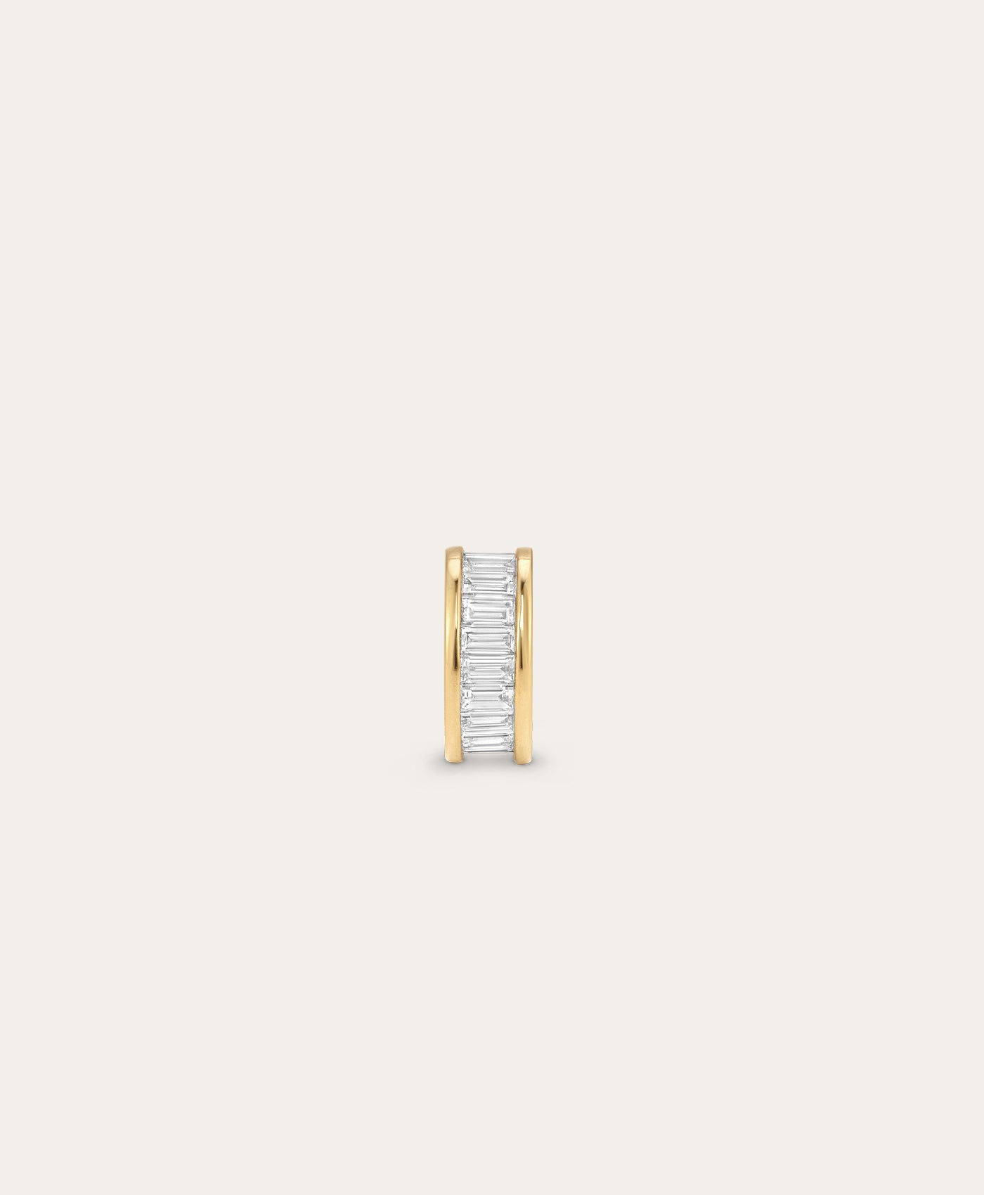 Diamond Channel-Set Baguette Big Bead - Lab Grown