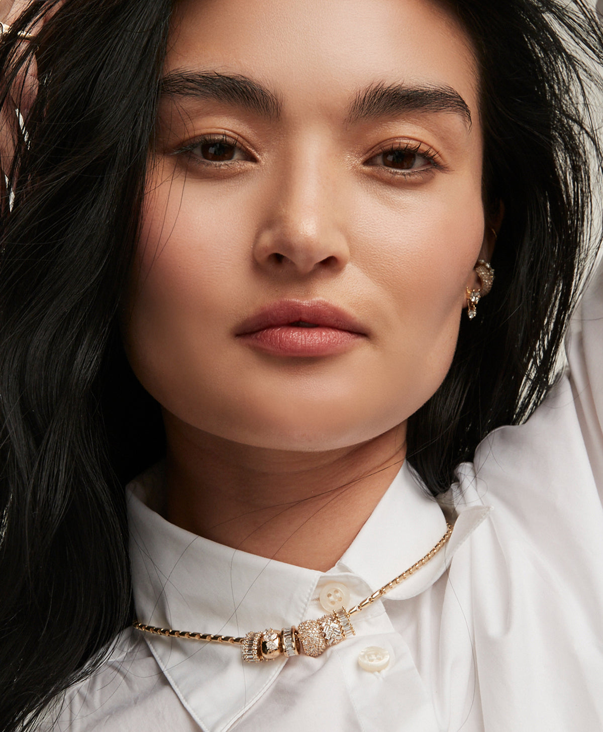 Diamond Chevron Baguette Big Bead - Lab Grown