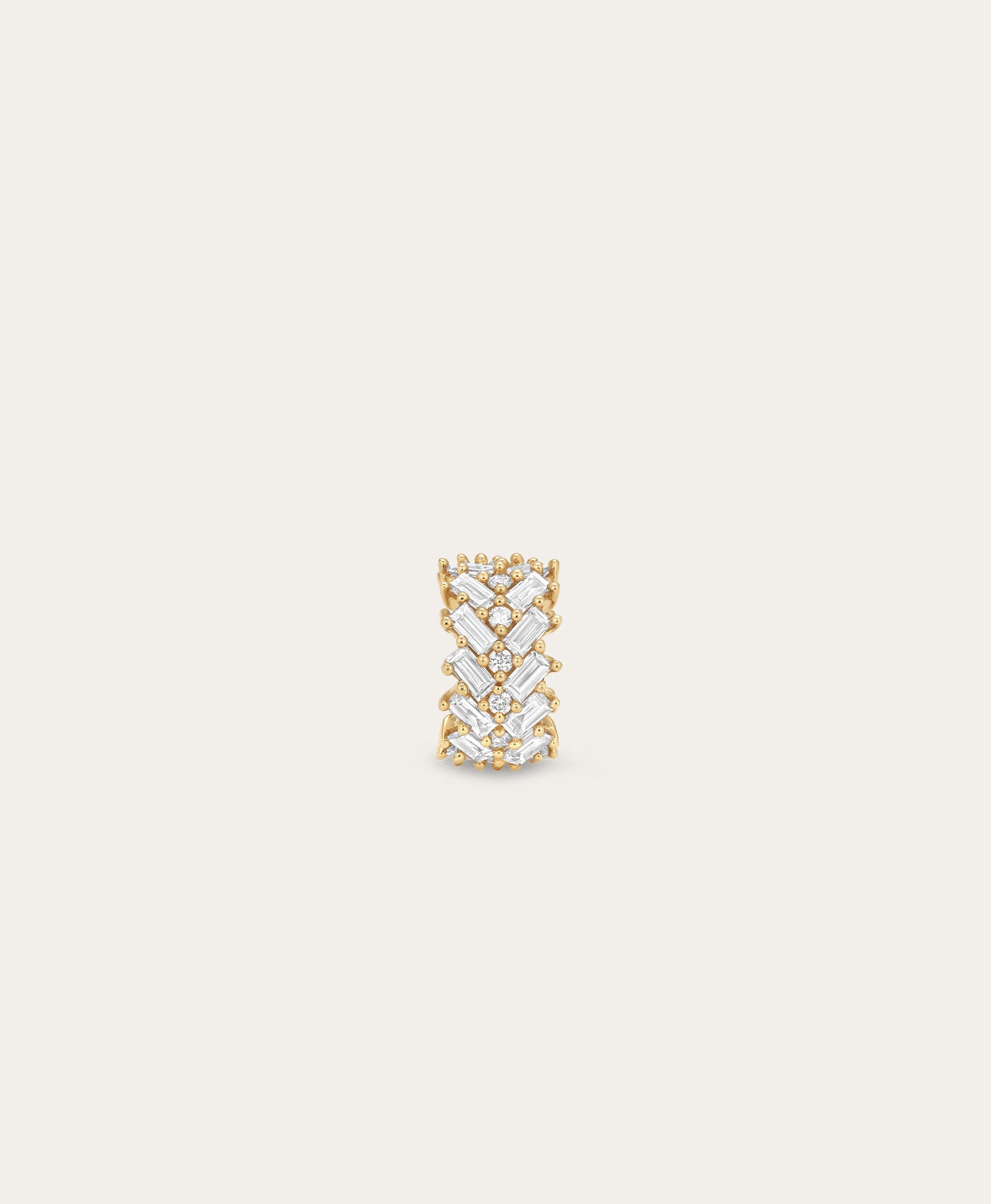 Diamond Chevron Baguette Big Bead - Lab Grown