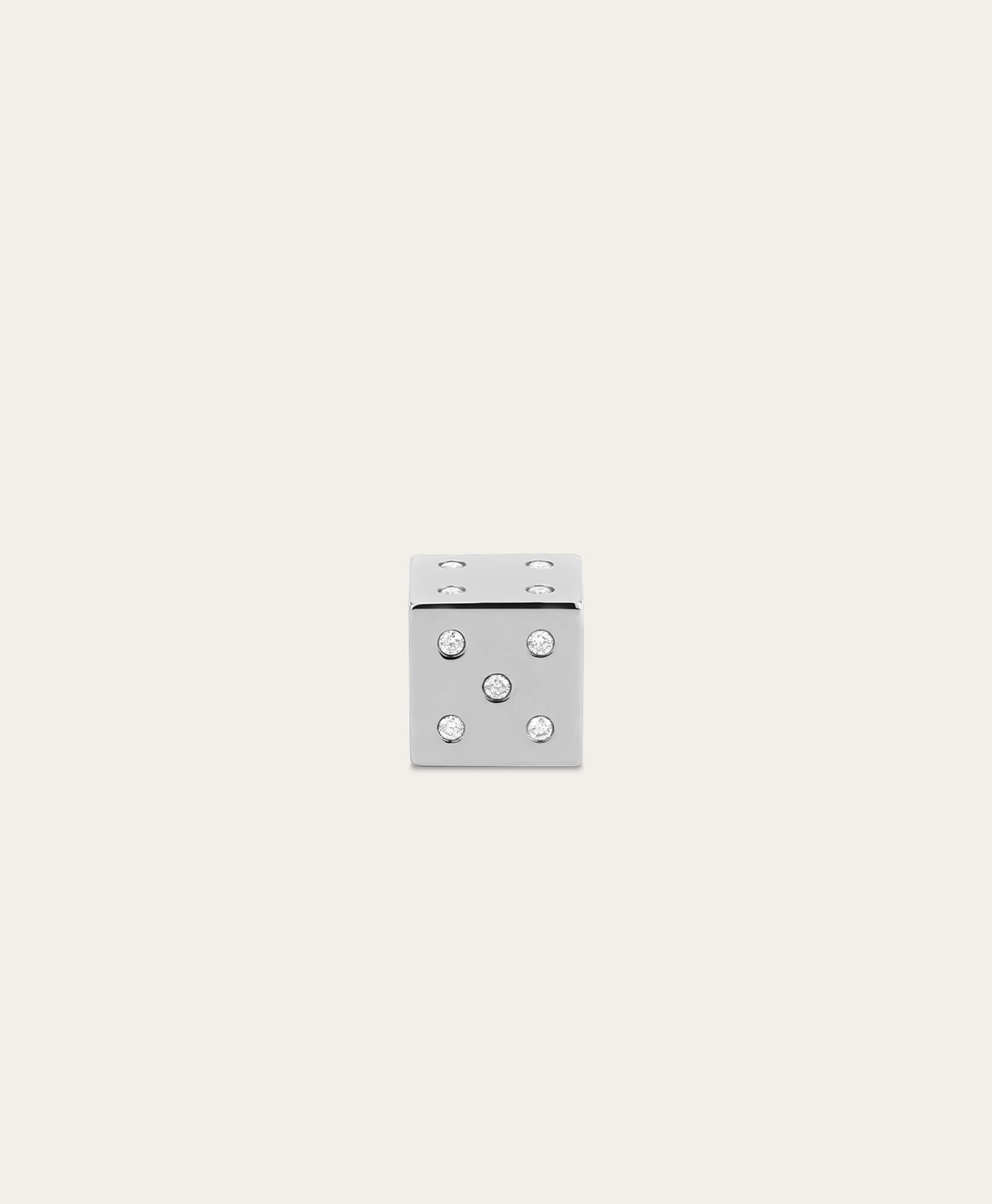 Diamond Dice Big Bead in Sterling Silver