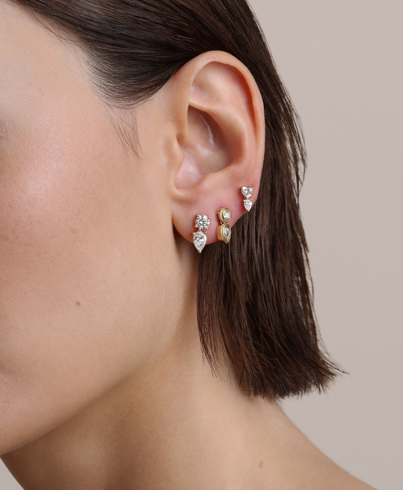 Diamond Pear Drop Earrings