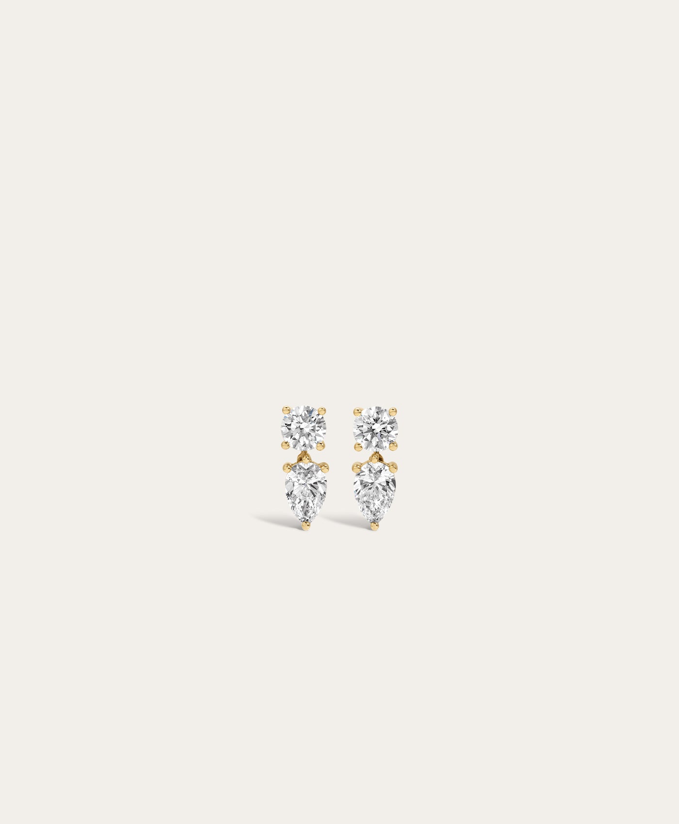 Diamond Pear Drop Earrings