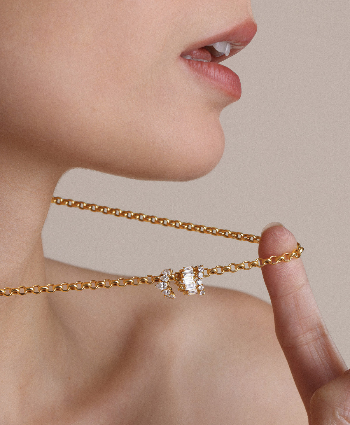 Diamond Pear Tiara Big Bead