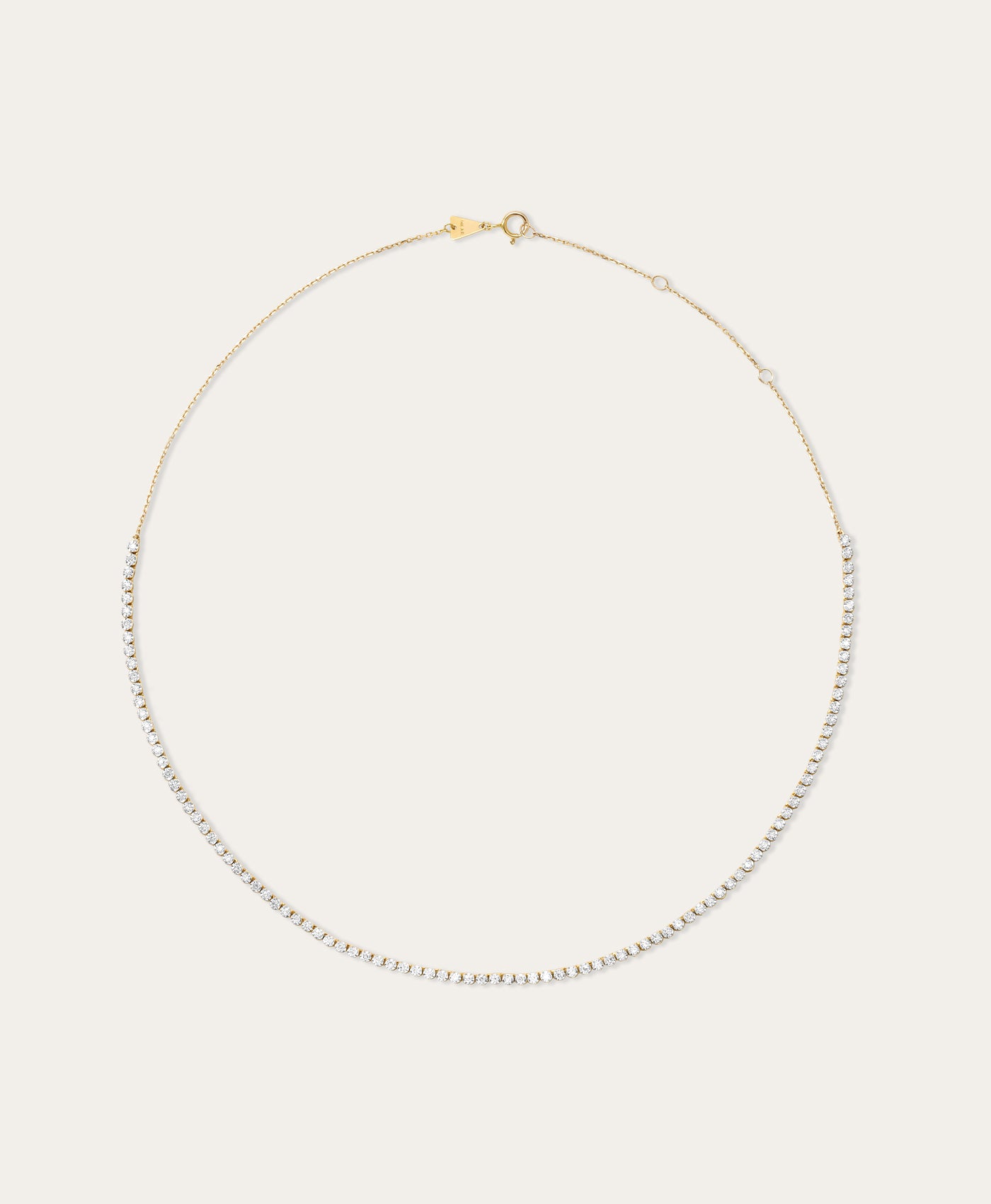 Round Diamond Half Riviera Necklace