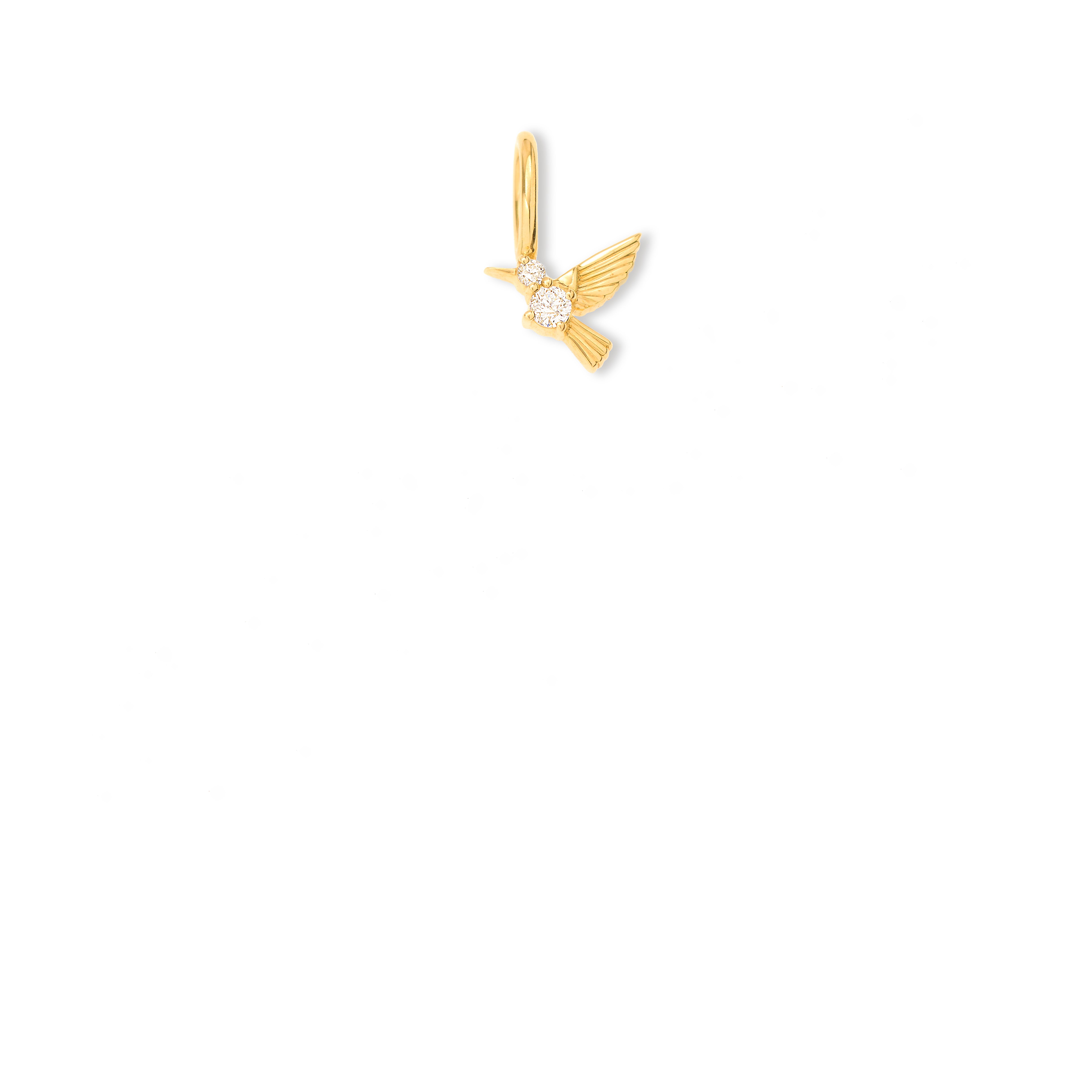 Diamond Hummingbird Mini Charm