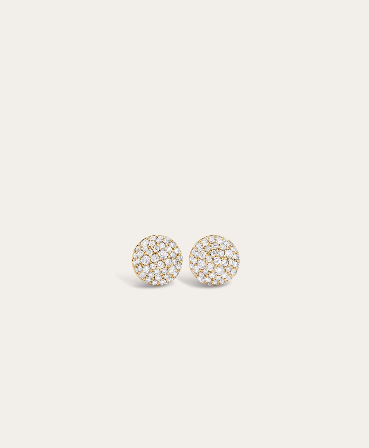 Stellar Pavé Diamond Half Dome Stud Earrings - Lab Grown