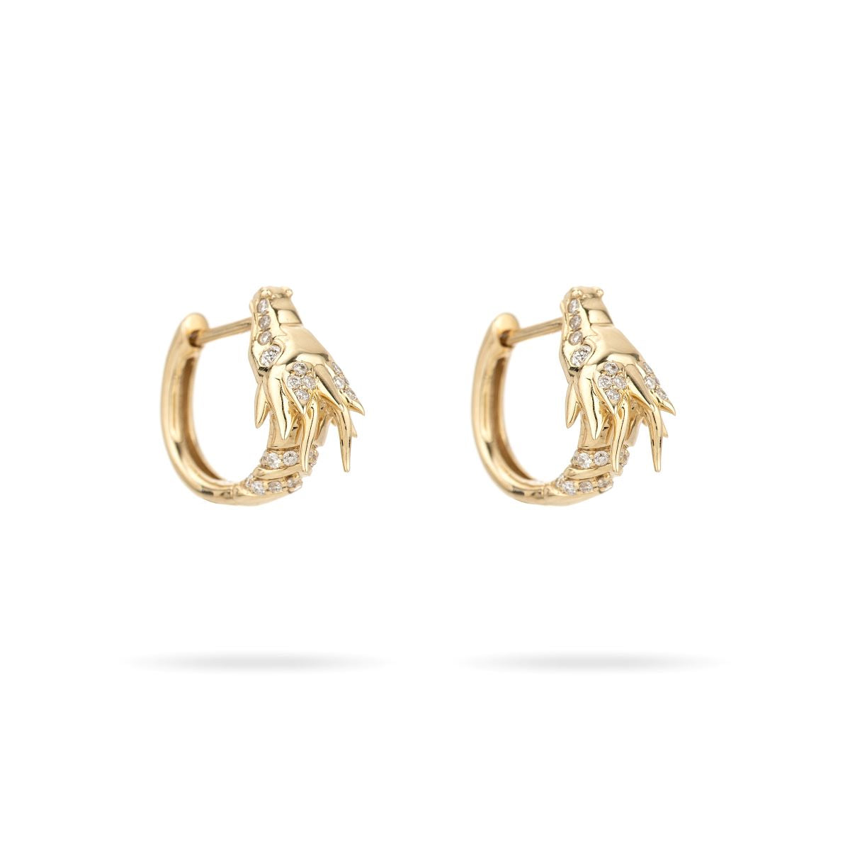 Pavé Dragon Huggie Hoops