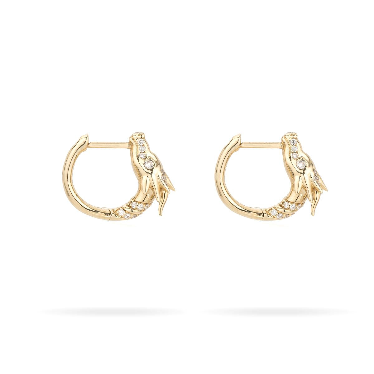 Pavé Dragon Huggie Hoops