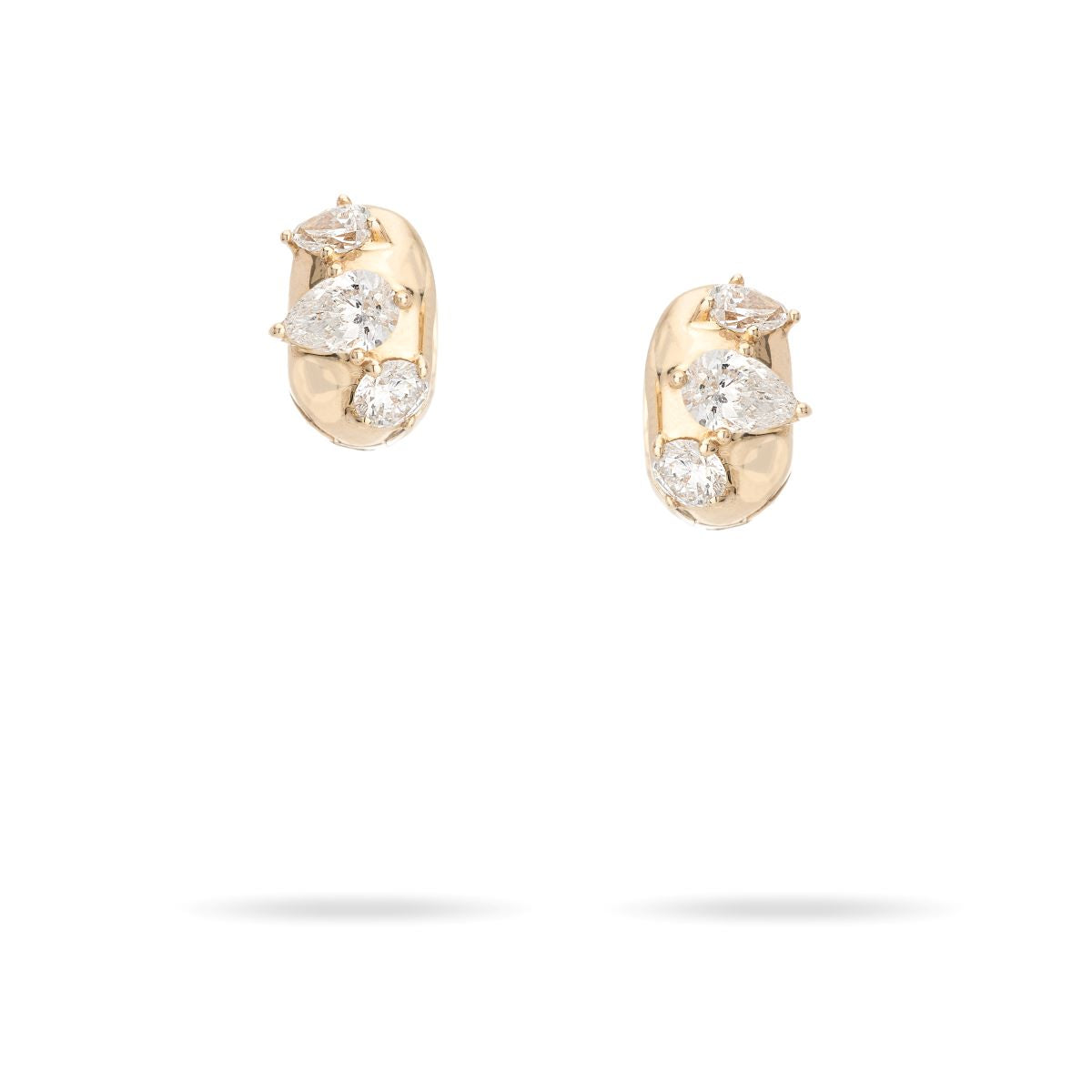 Celestial Diamonds Wide Huggie Hoops-Slv