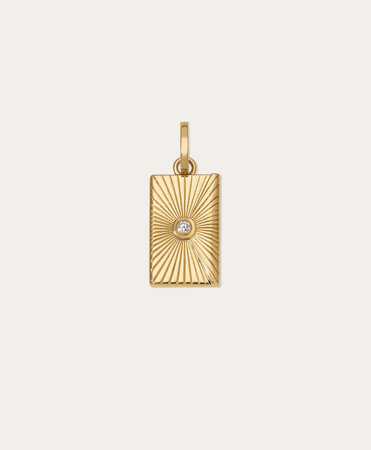 Engravable Groovy Diamond Envelope Hinged Charm