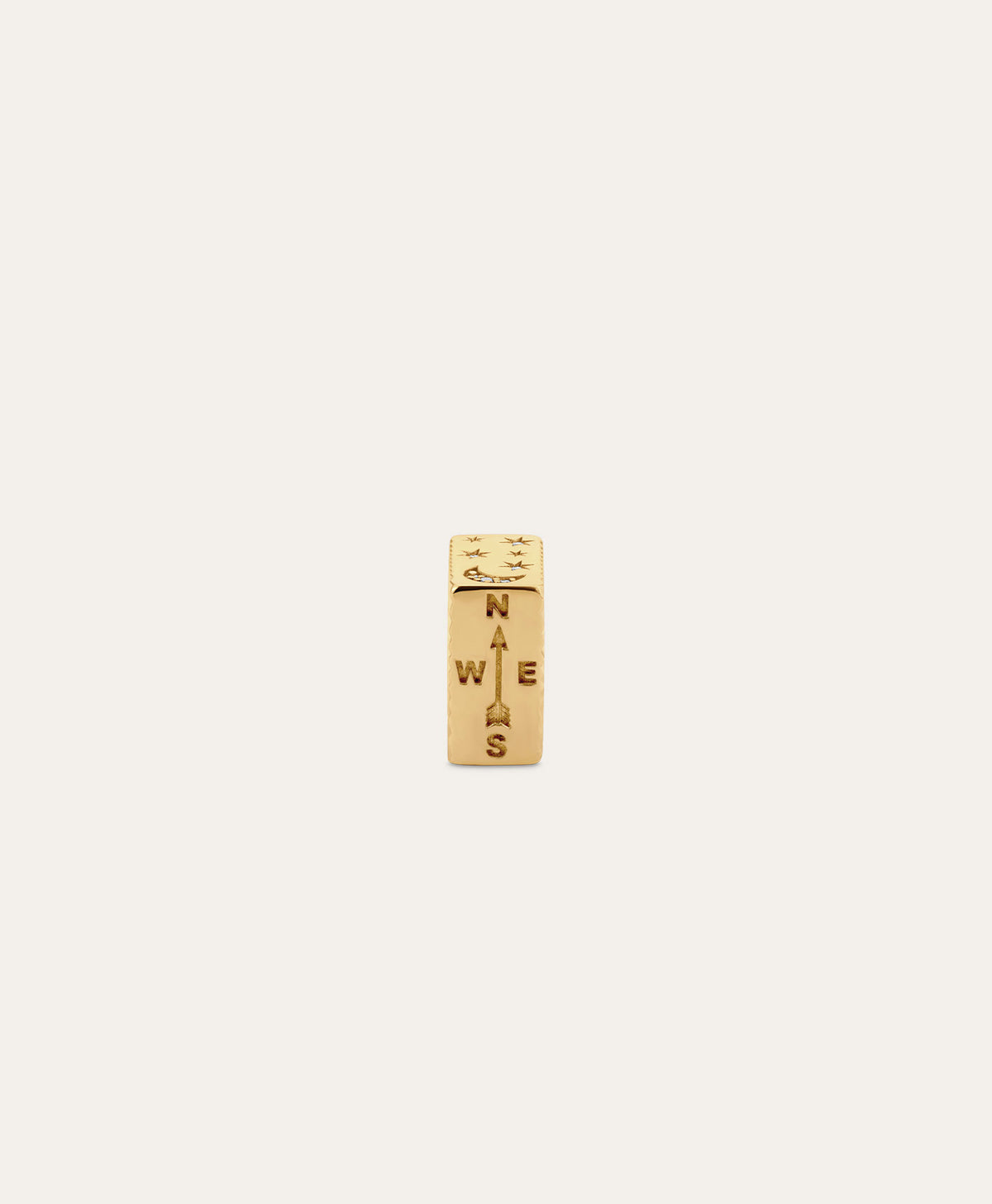 Fluted Diamond Arrow Compass Big Bead
