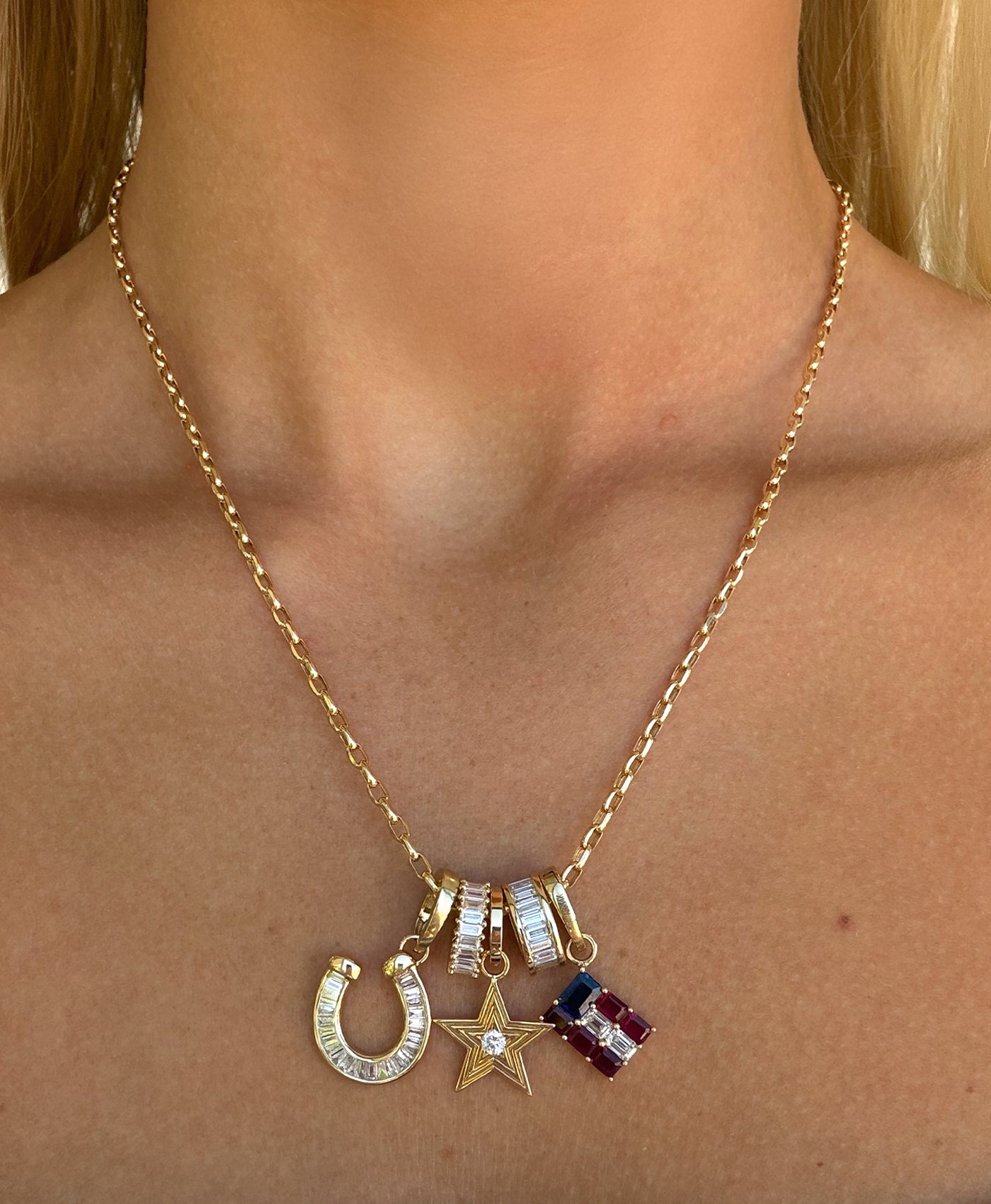 Gold Rush Diamond Charm Necklace